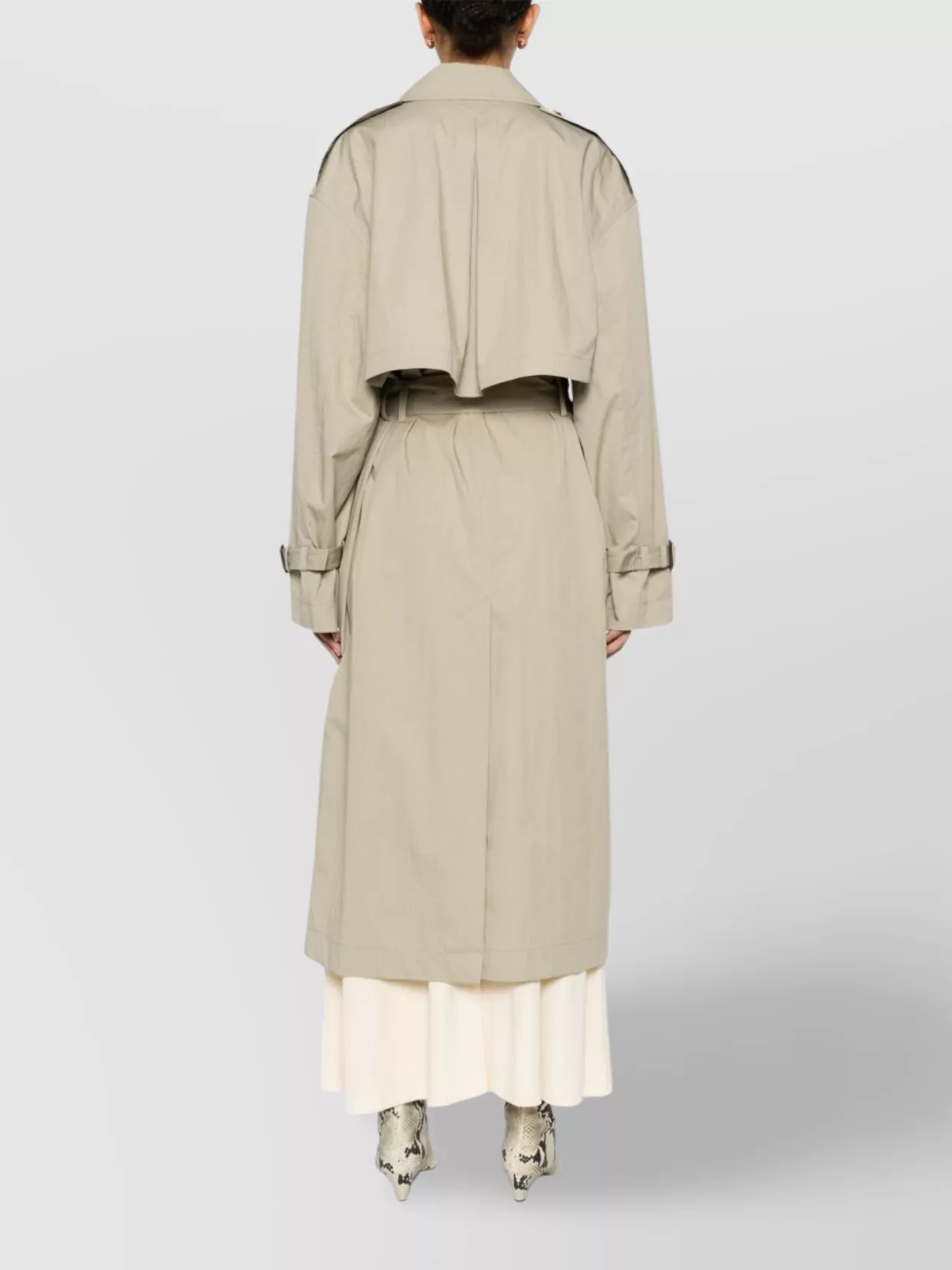 Totême Double-Breasted Trench Coat Belted Waist