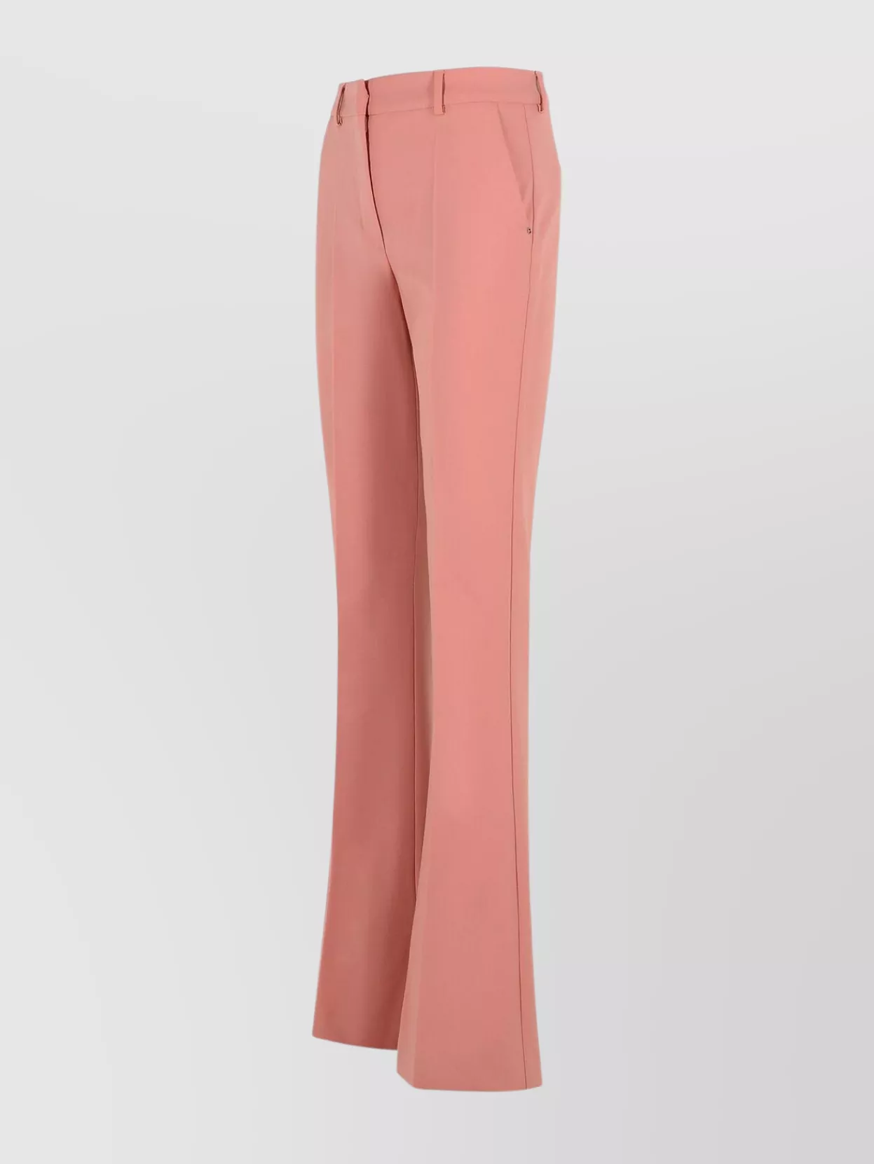 Sportmax Flared Trousers With Pockets And Loops In Pink
