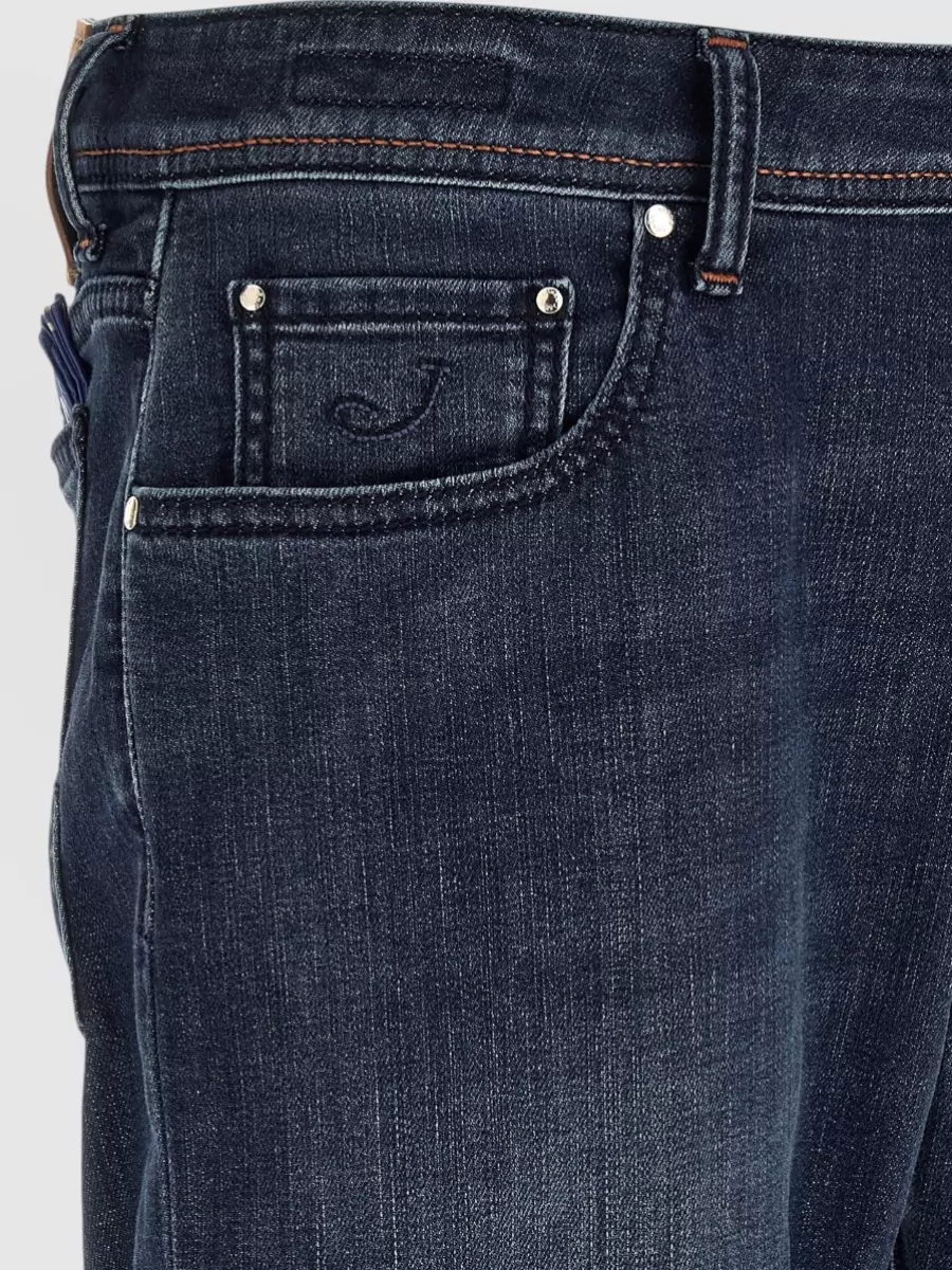 Jacob Cohen Denim Mid-Rise Straight-Leg Jeans
