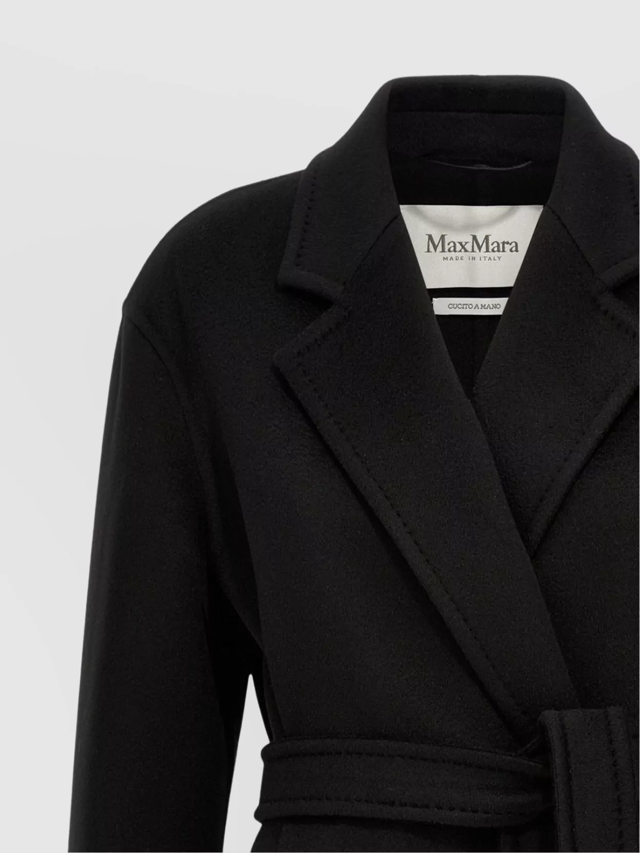 Max Mara 'Lapels Belted Long Coat'