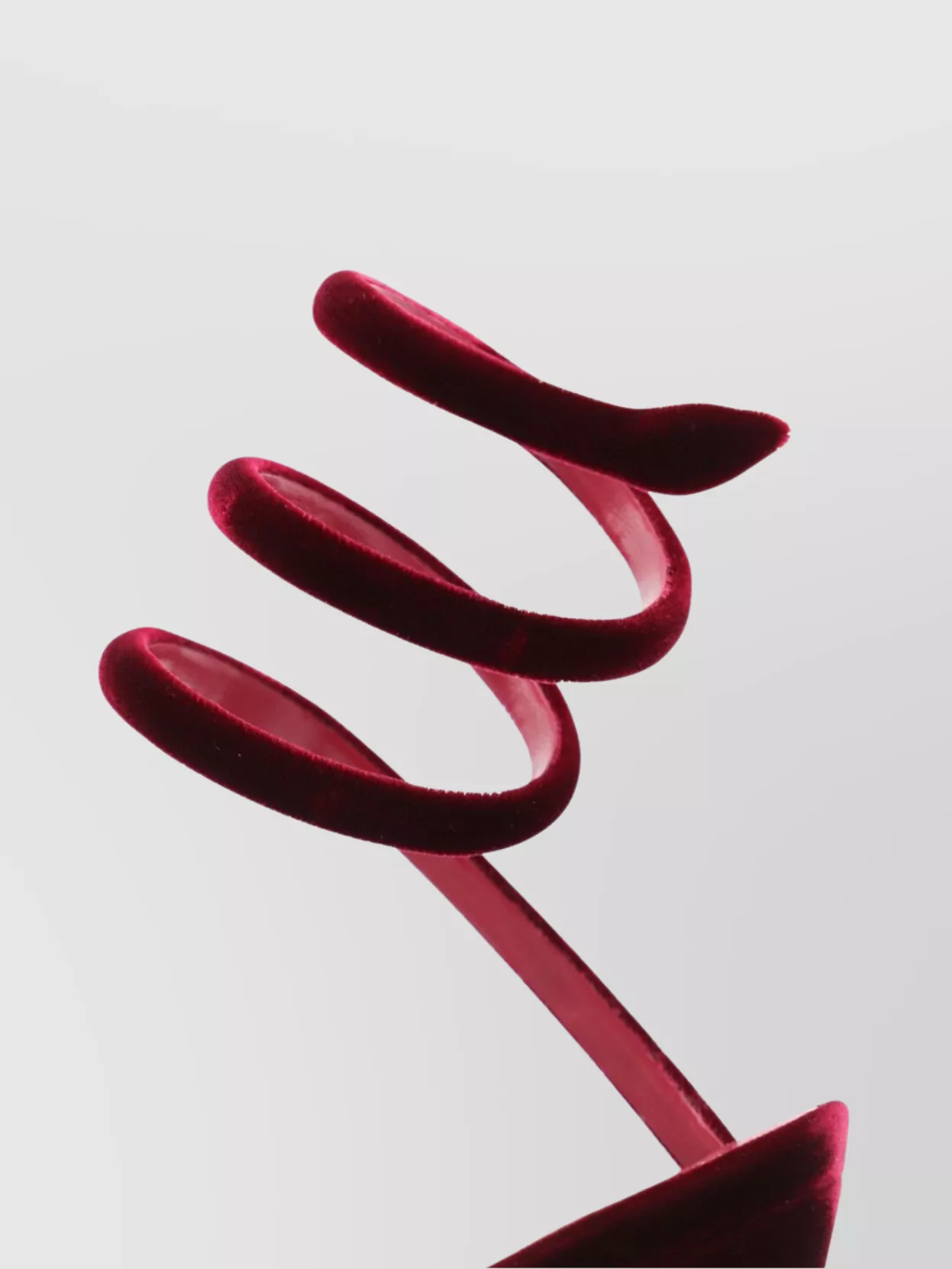 René Caovilla Velvet Spiral Strap Sandals