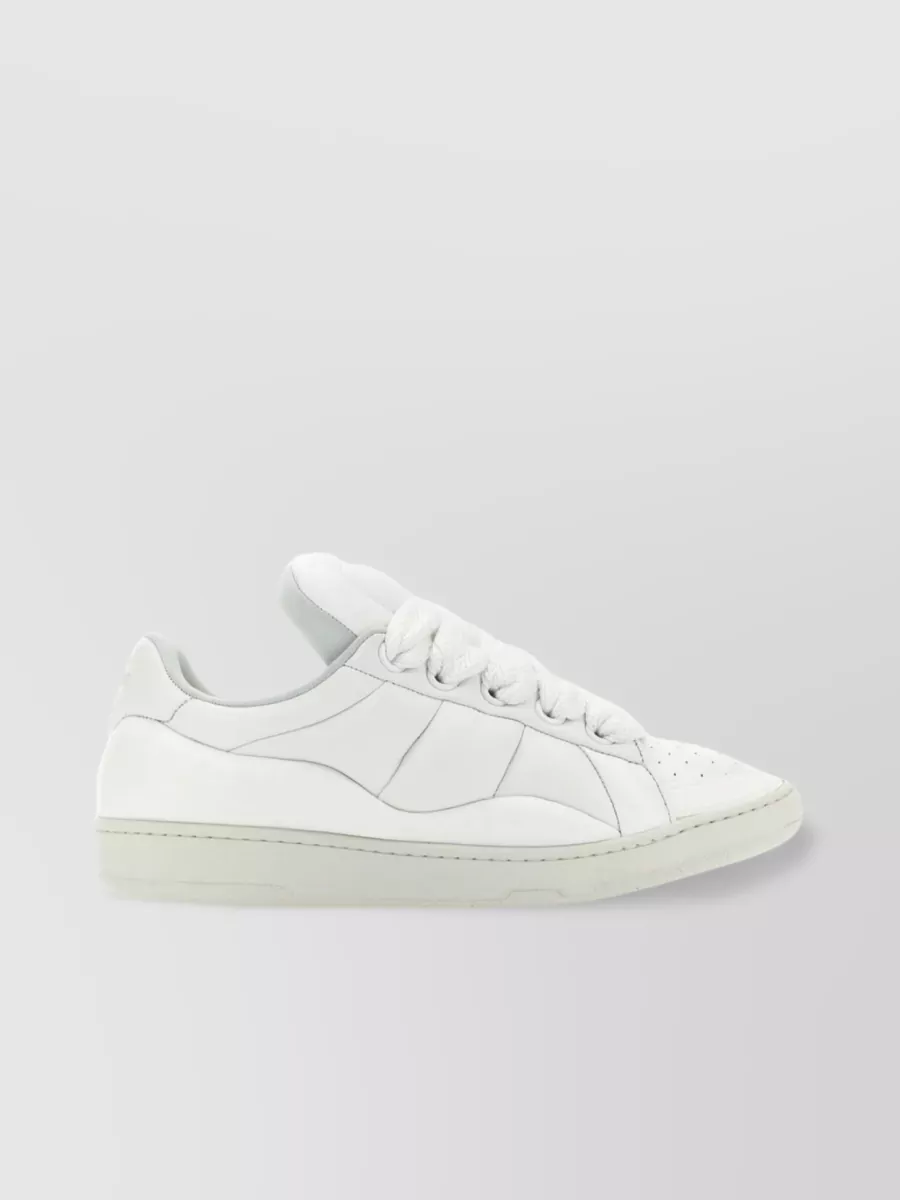 Shop Lanvin Nappa Leather Xl Sneakers With Padded Ankle In White