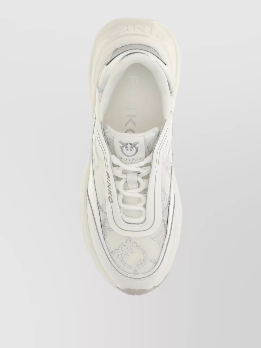 Pinko Leather Low-Top Sneakers