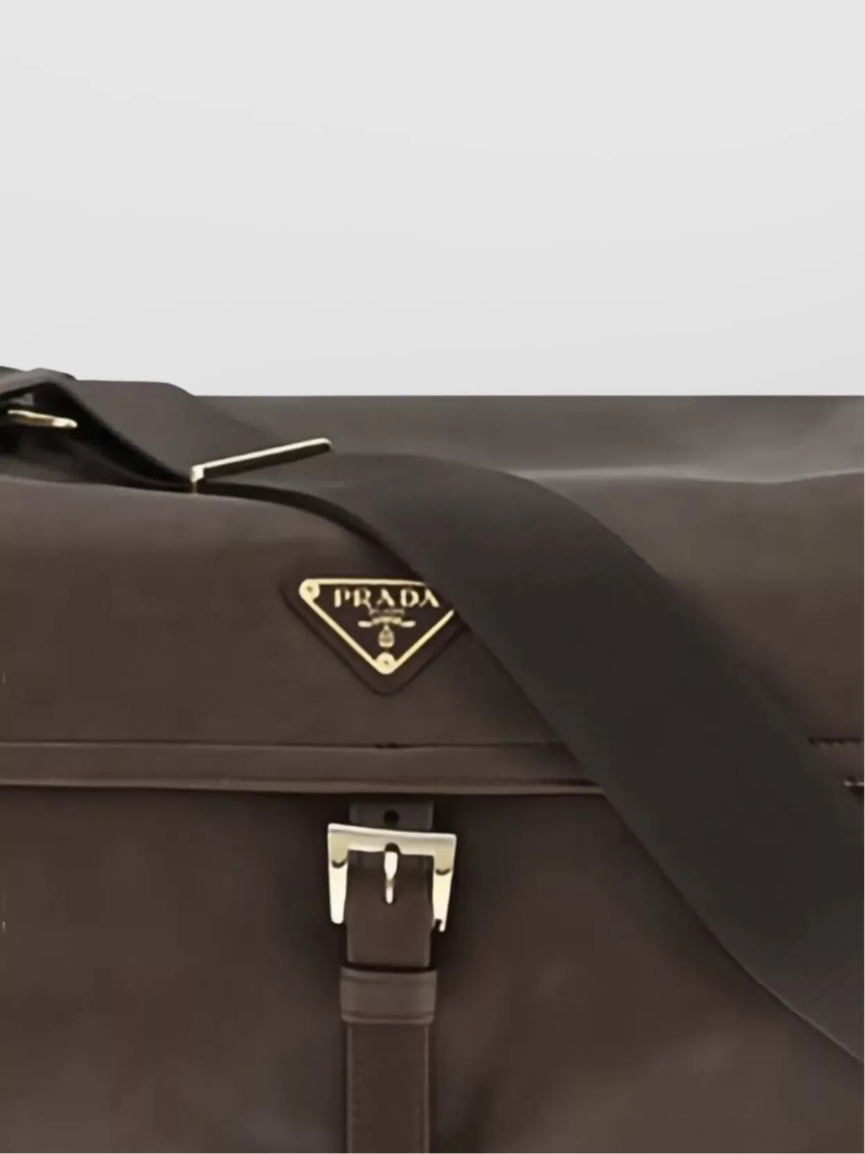 Prada Large Leather Shoulder Bag Flap