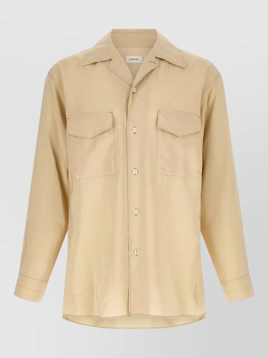 Lemaire Silk Convertible Collar Shirt