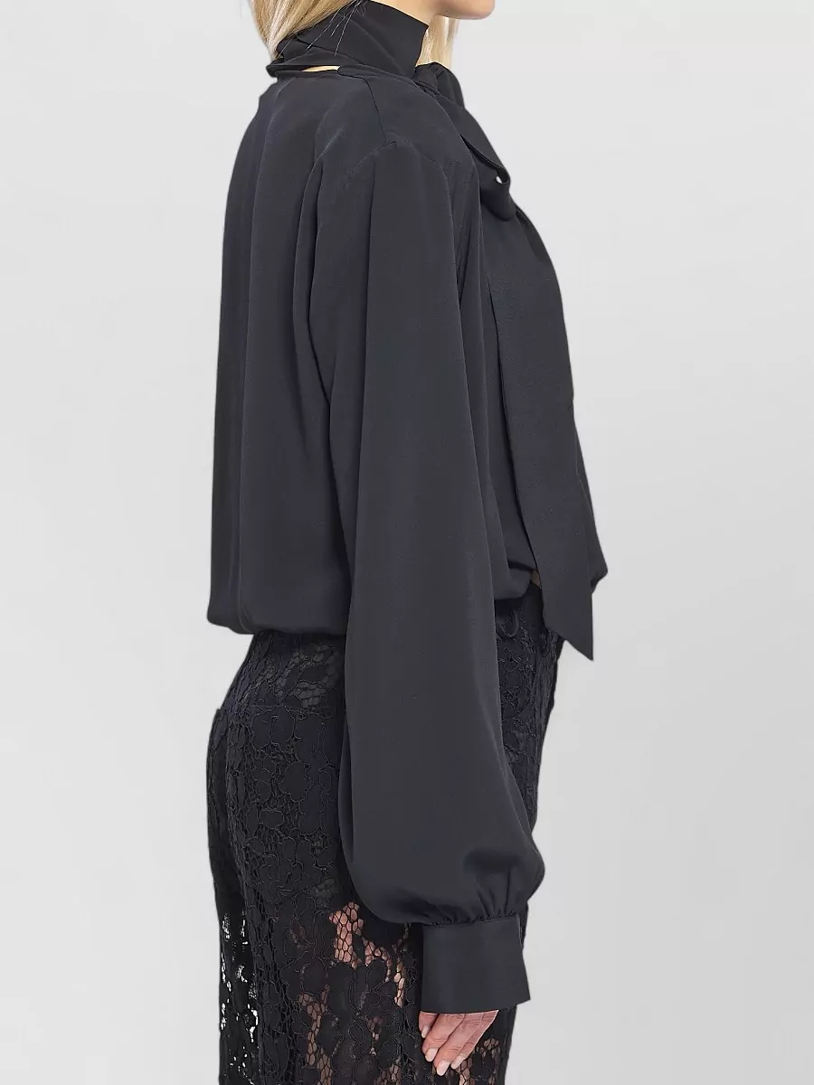 Federica Tosi Wrap Blouse Scarf Bow Detail