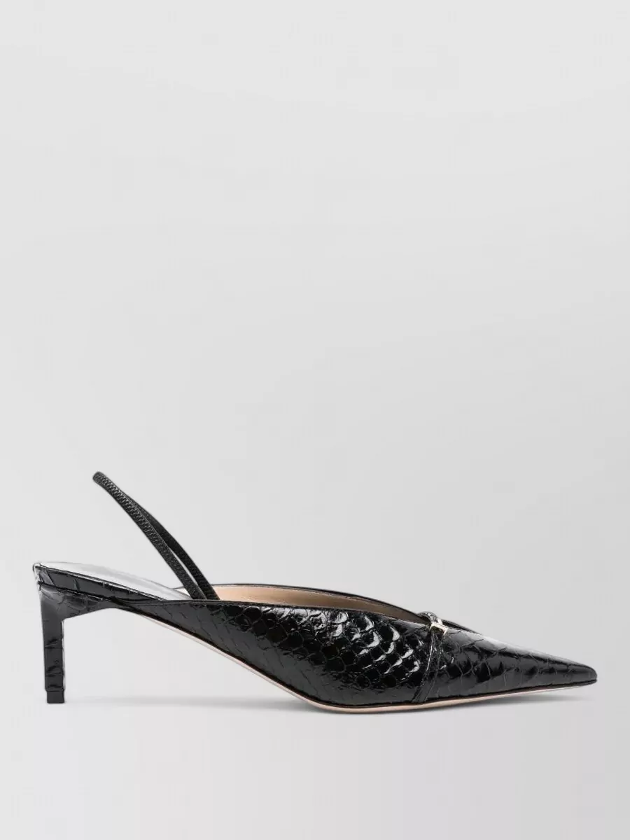 Tom Ford Python Print Slingback Pumps Mid Heel