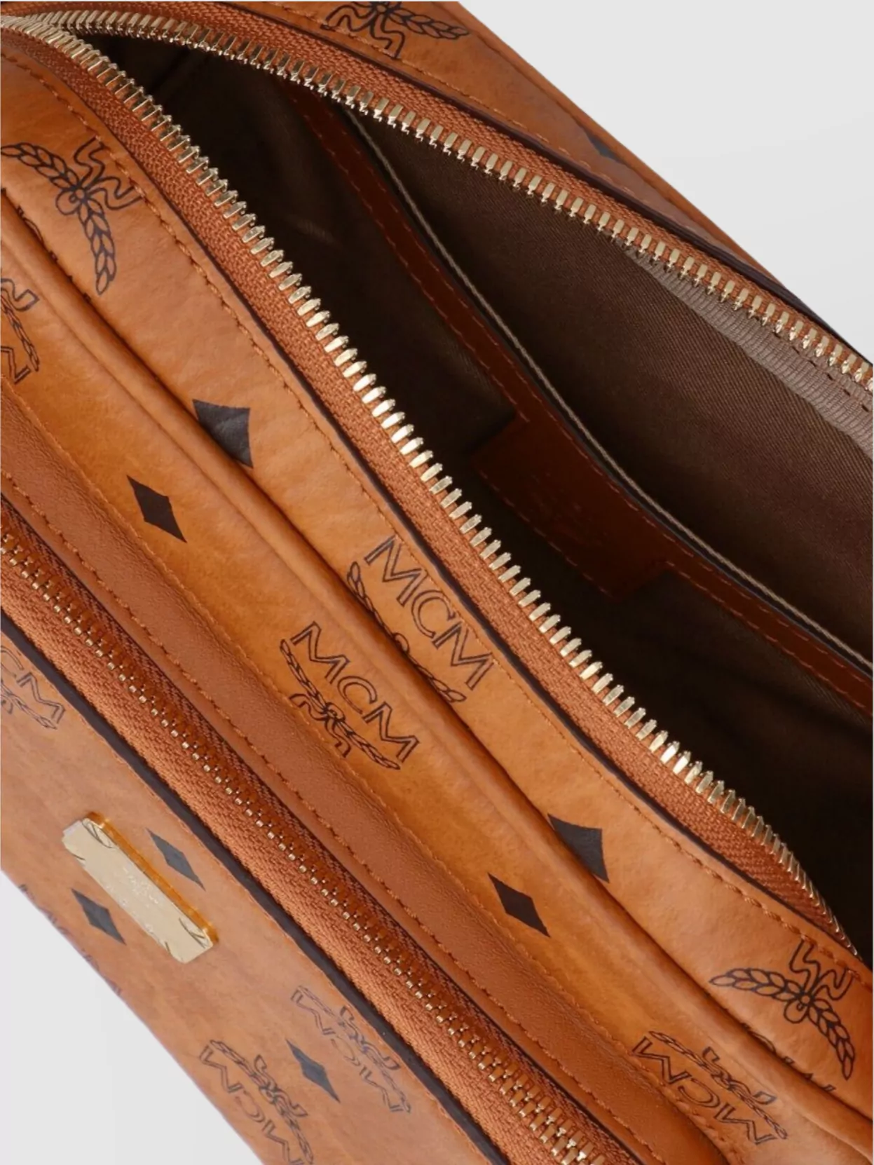Mcm Shoulder Bag With Adjustable Strap And Front Pocket