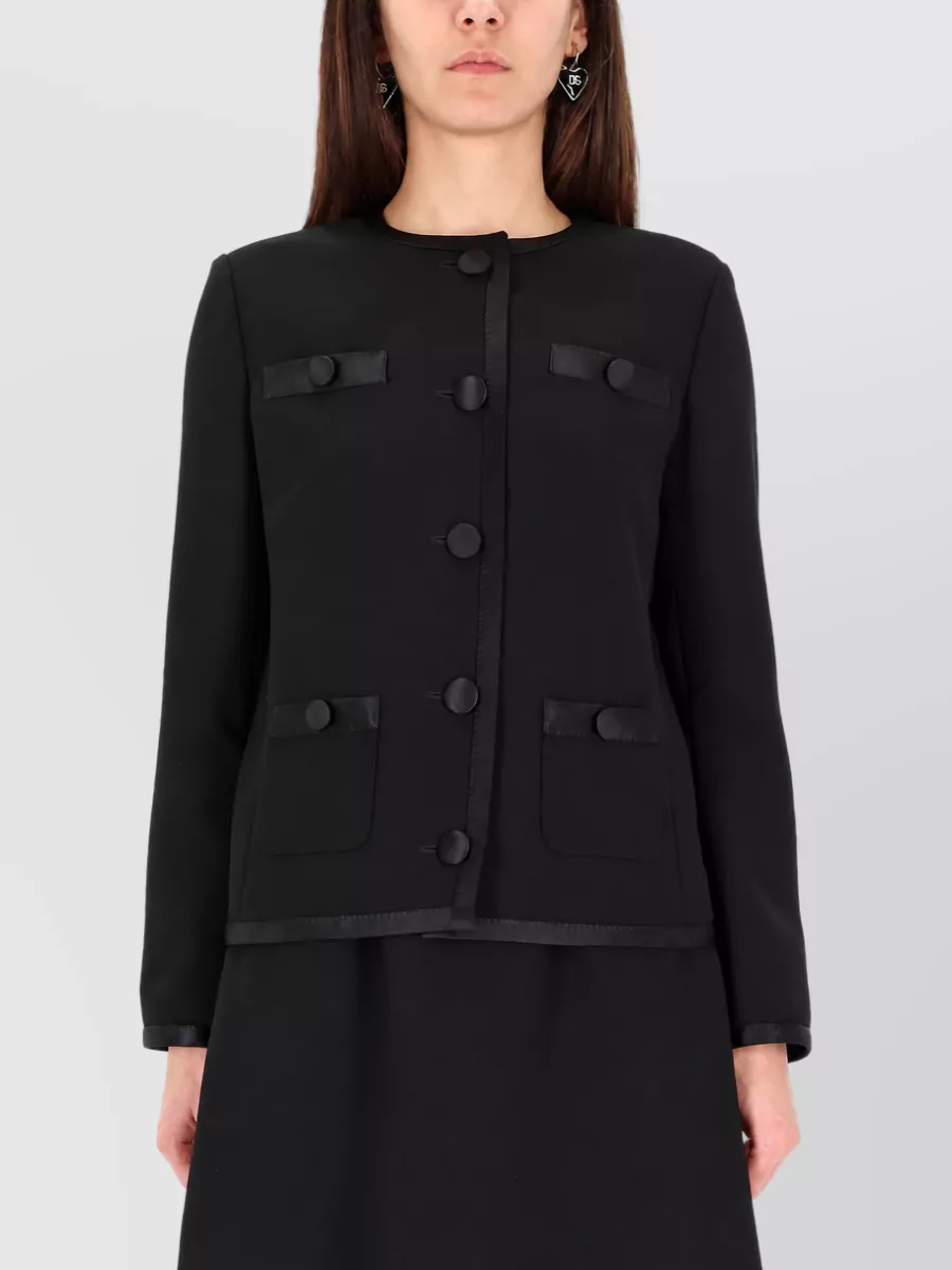Dolce&Gabbana Silk Blend Single-Breasted Coat