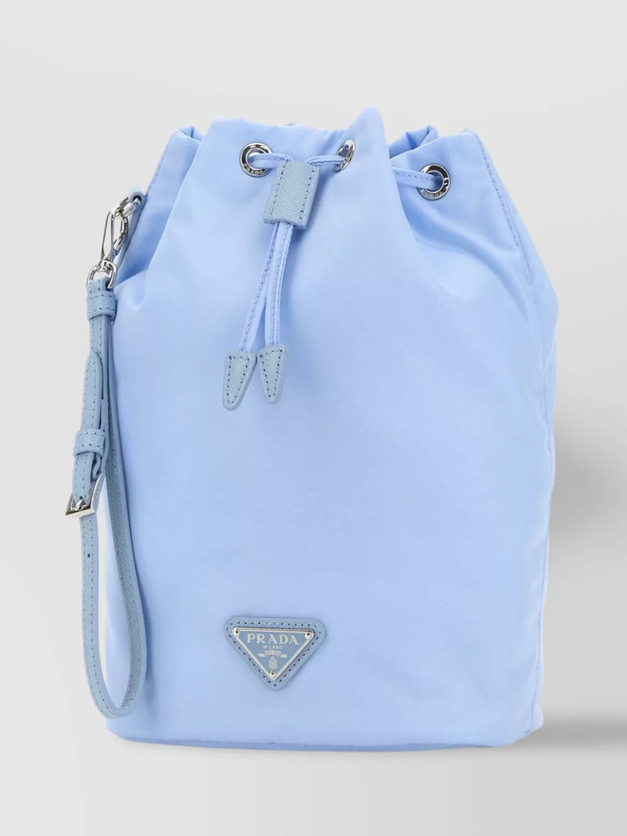 Prada Nylon Clutch With Adjustable Strap And Silver-tone Hardware
