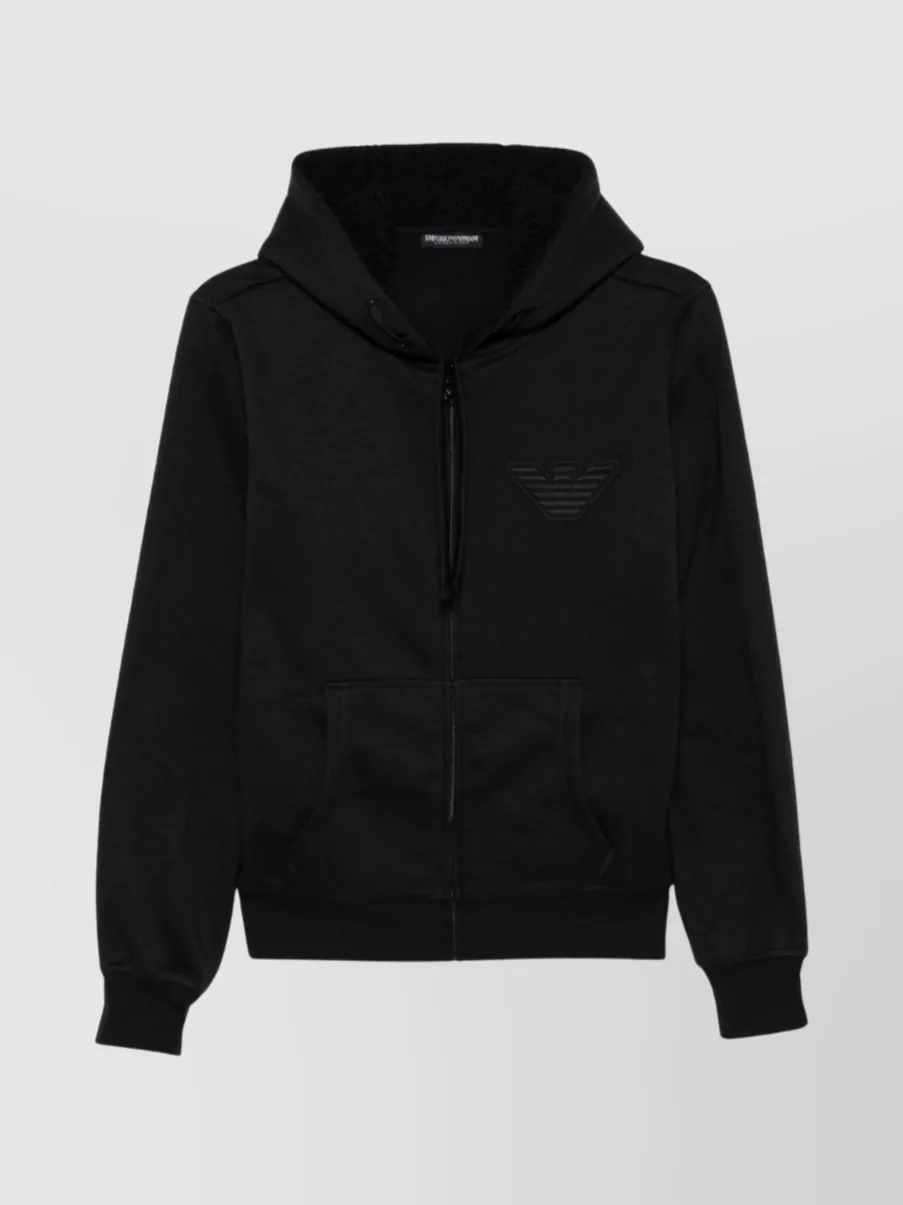 Emporio Armani Cotton Blend Logo Hoodie