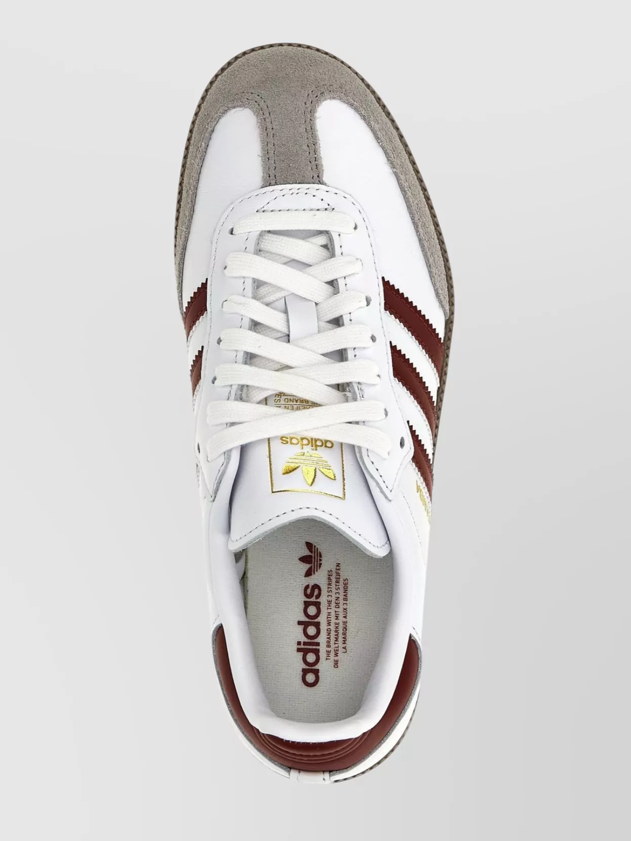 Adidas Originals Suede-accented Sneakers With Contrasting Sole In White