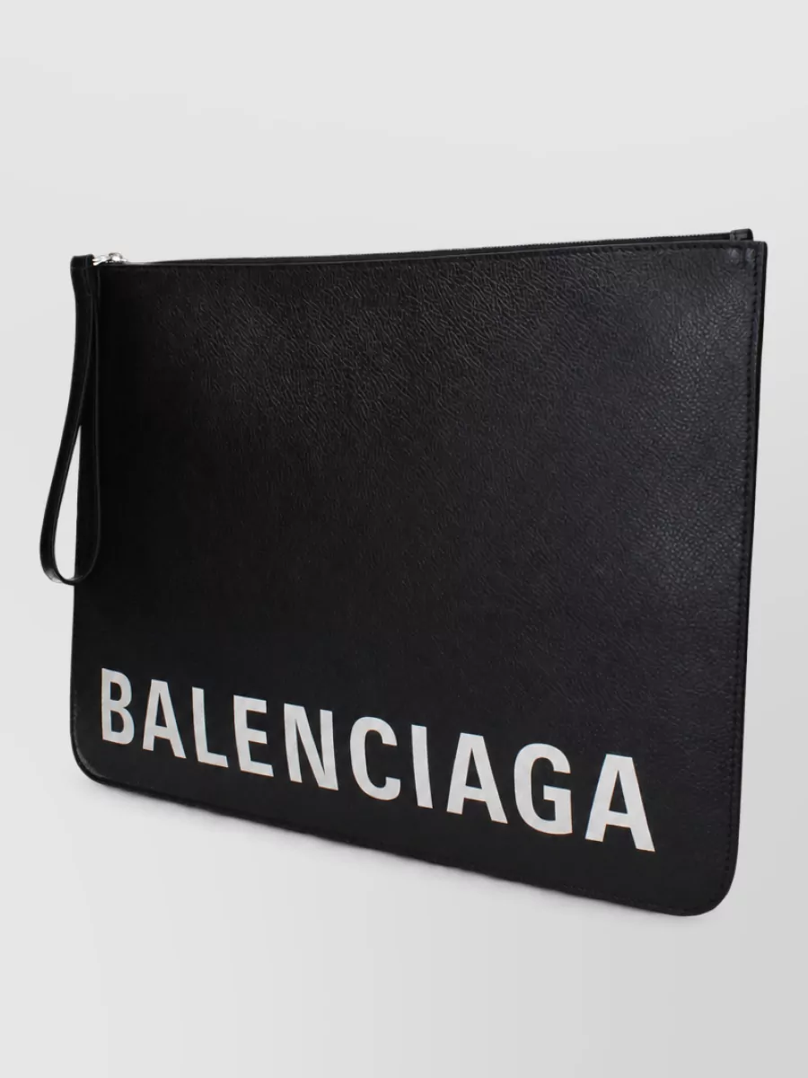 Balenciaga leather clutch bag