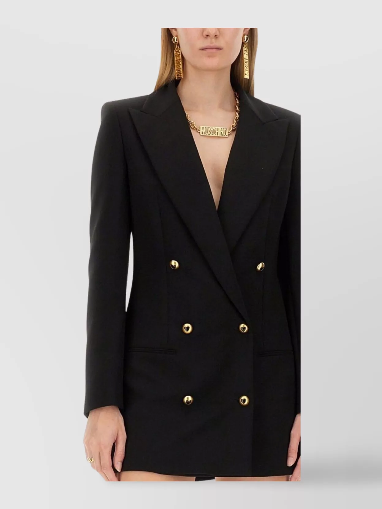 Moschino Blazer Dress Gold Buttons