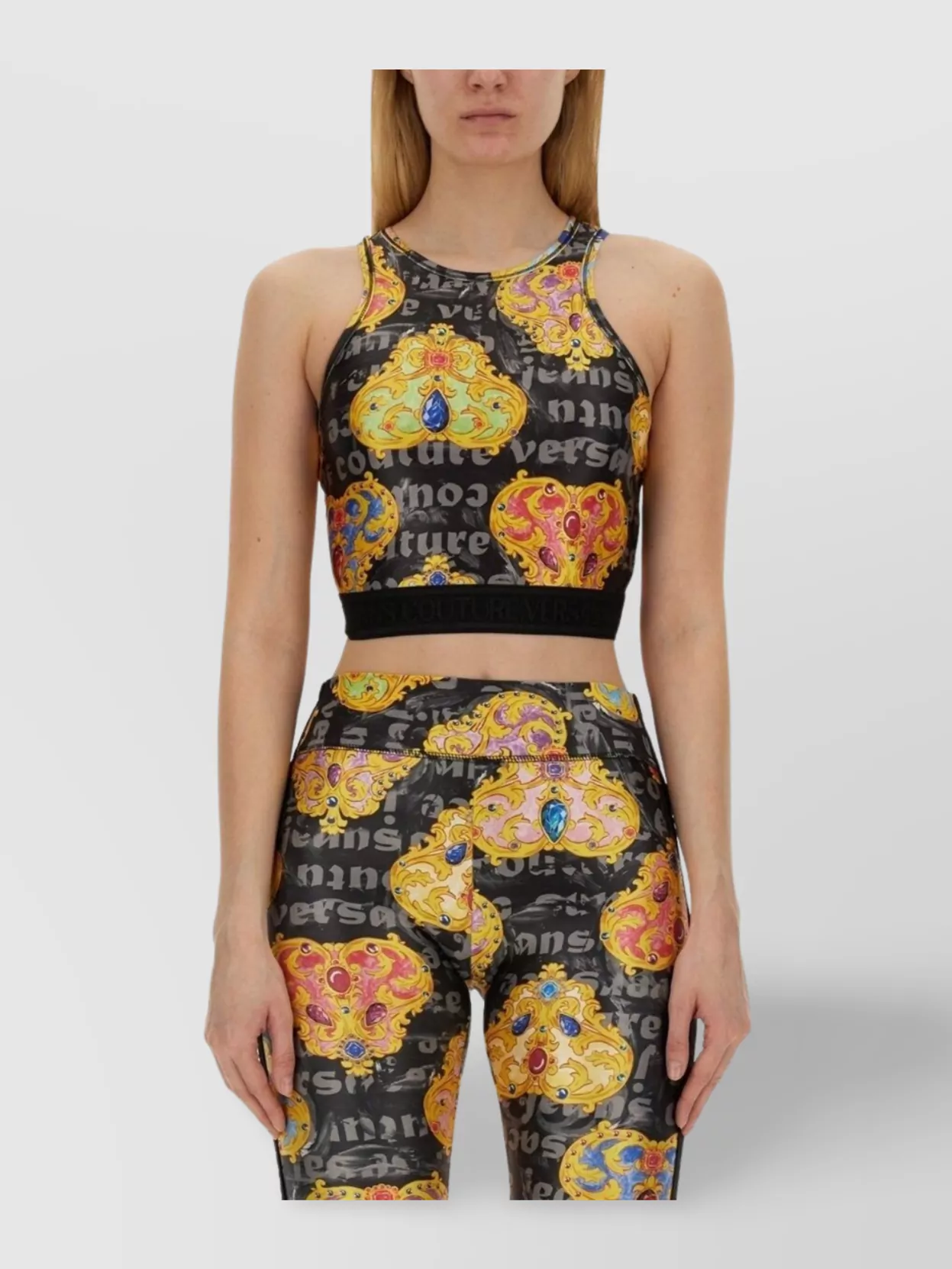 Versace Jeans Couture Top With Print In Multi