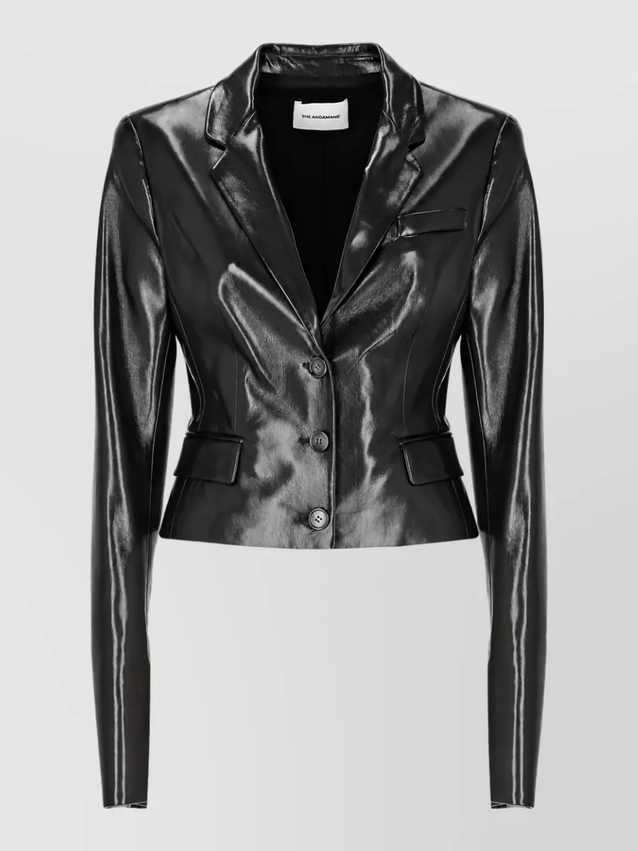 The Andamane leather single breasted coat