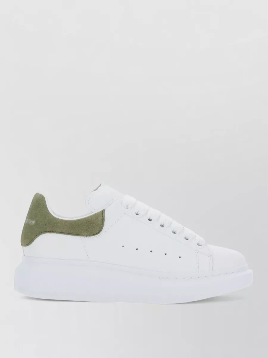 Alexander Mcqueen Low Sneakers Contrasting Heel Tab Silk Nylon
