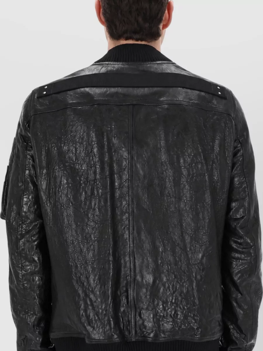 Rick Owens Lamb Leather Bomber Jacket