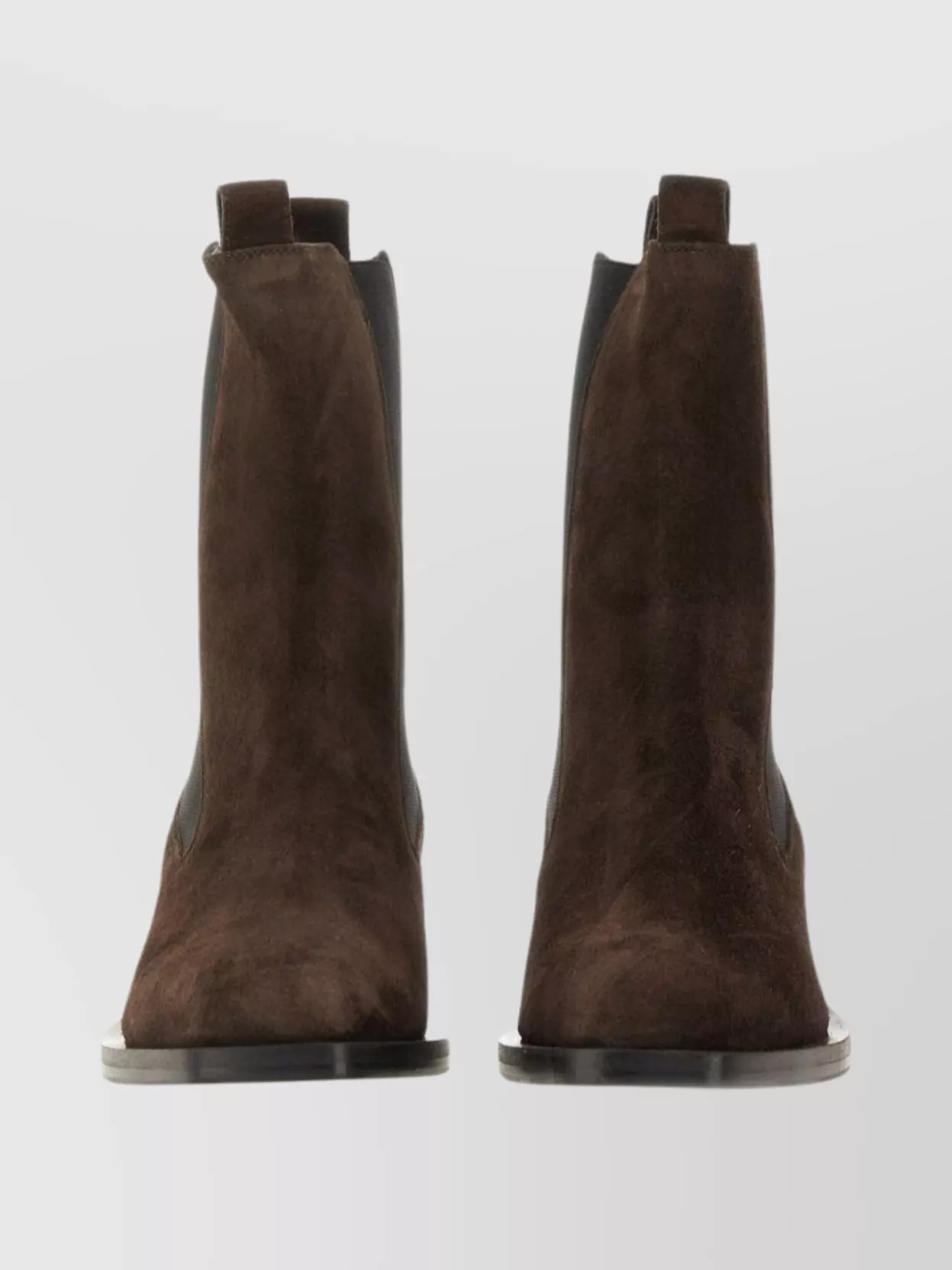 Aeyde Suede Block Heel Boots With Elastic Panels