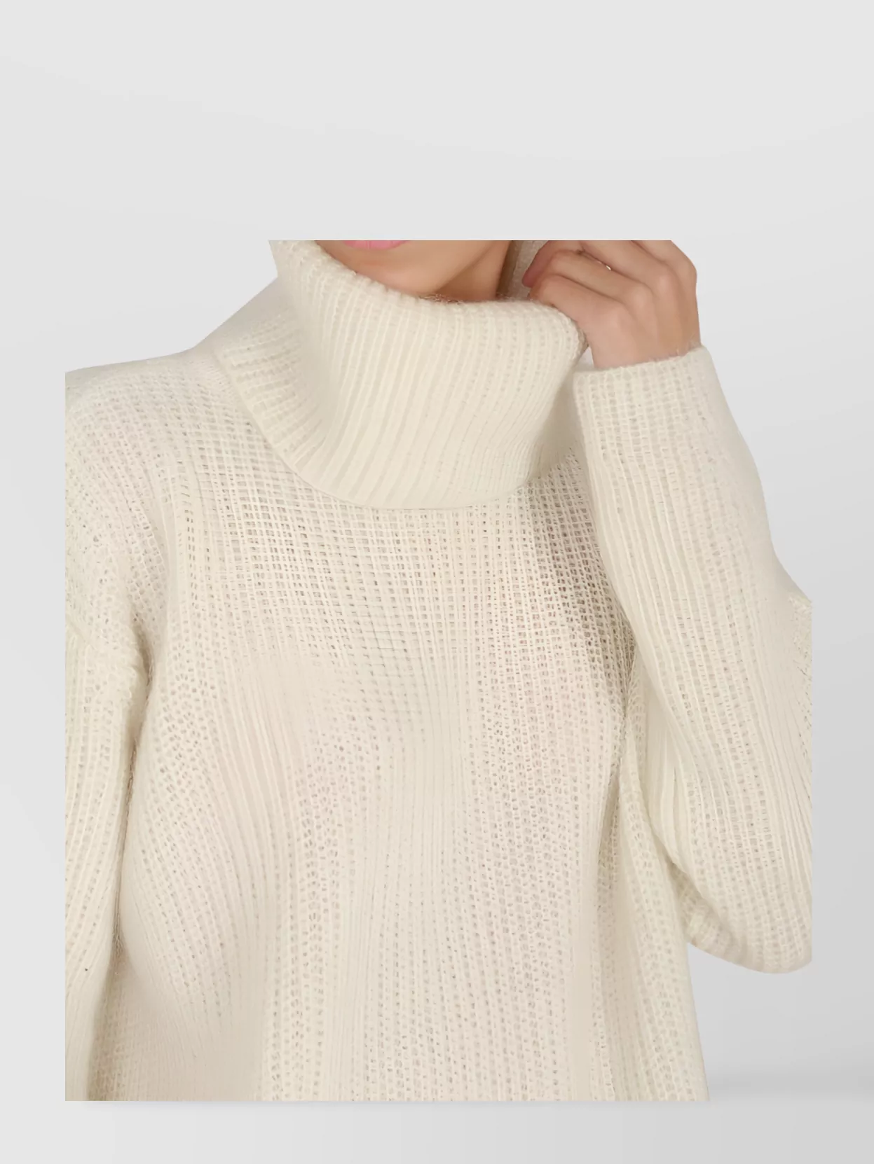 Boss Ribbed Turtleneck Knitwear Dropped Shoulders