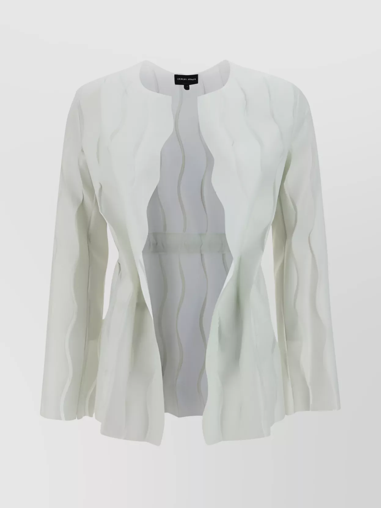 Shop Giorgio Armani Monochrome Wave Panel Jacket