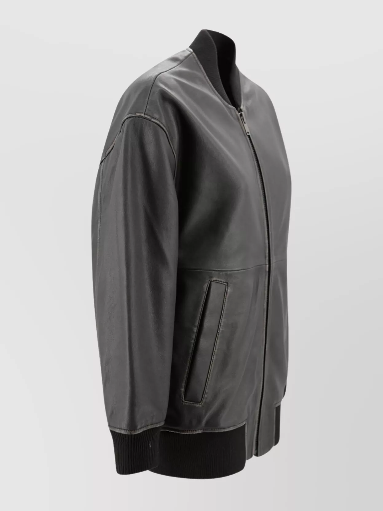 Weekend Max Mara Ribbed Collar Jacket Side Pockets