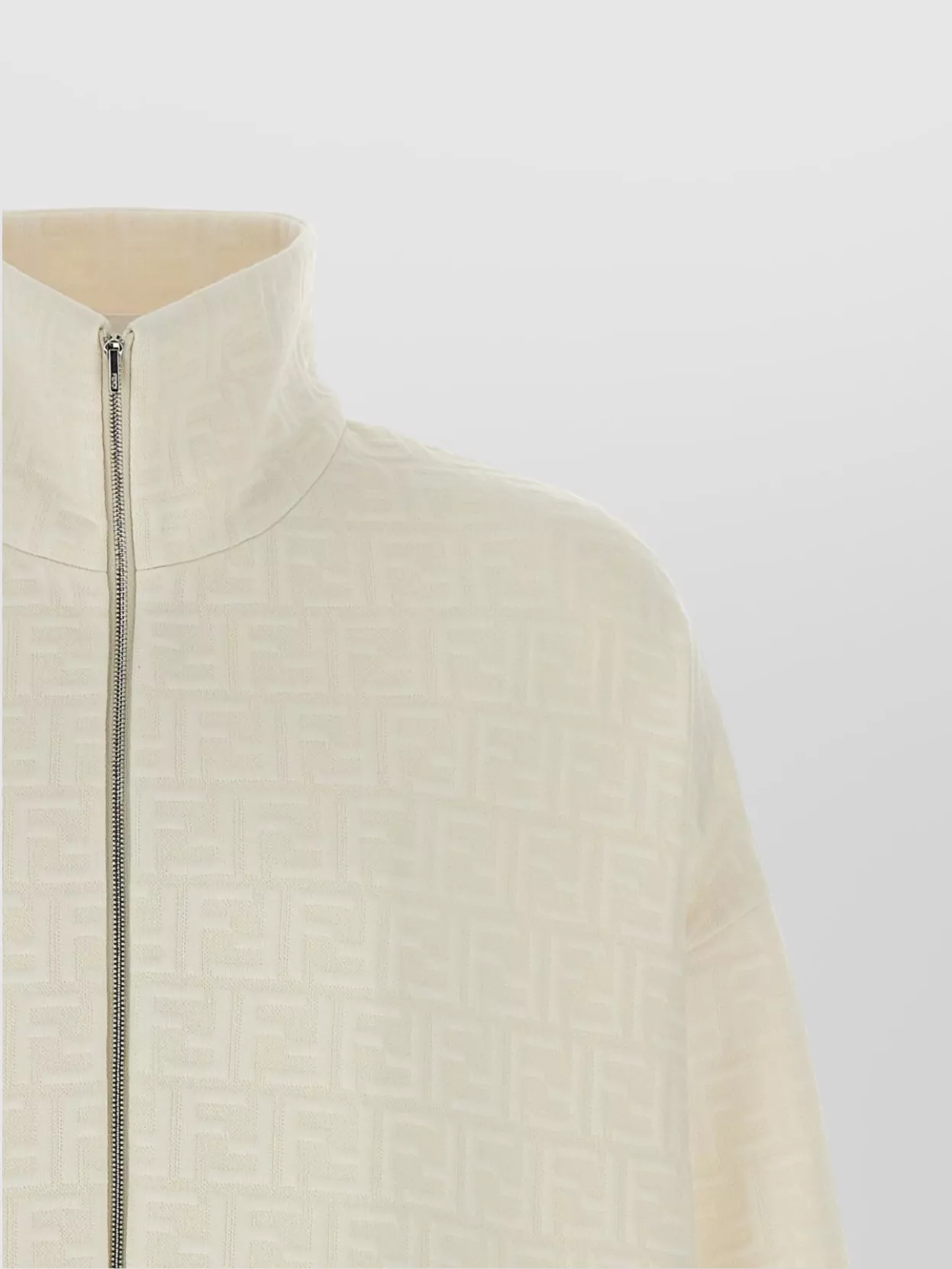 Fendi Logo Print High Neck Sweatshirt