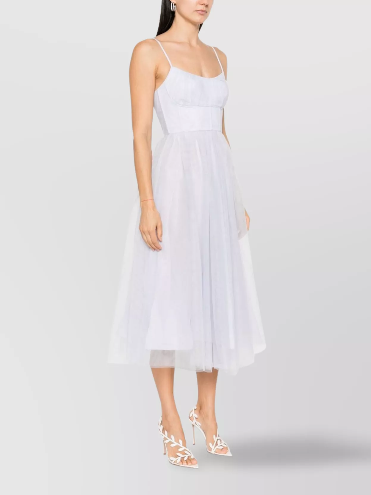 Zimmermann Tulle Corset Midi Dress