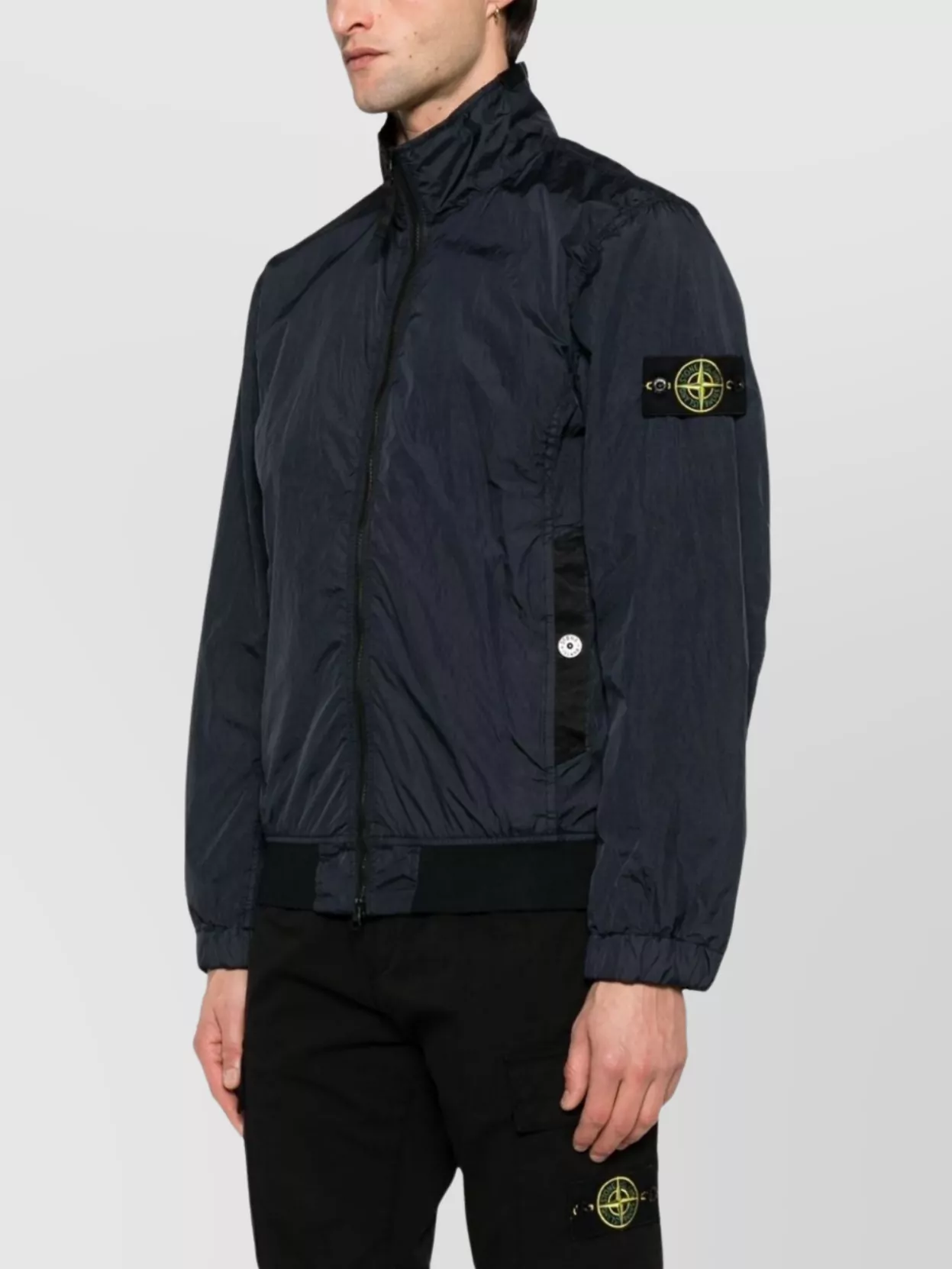 Stone Island Bomber Style Down Jackets With High Neck