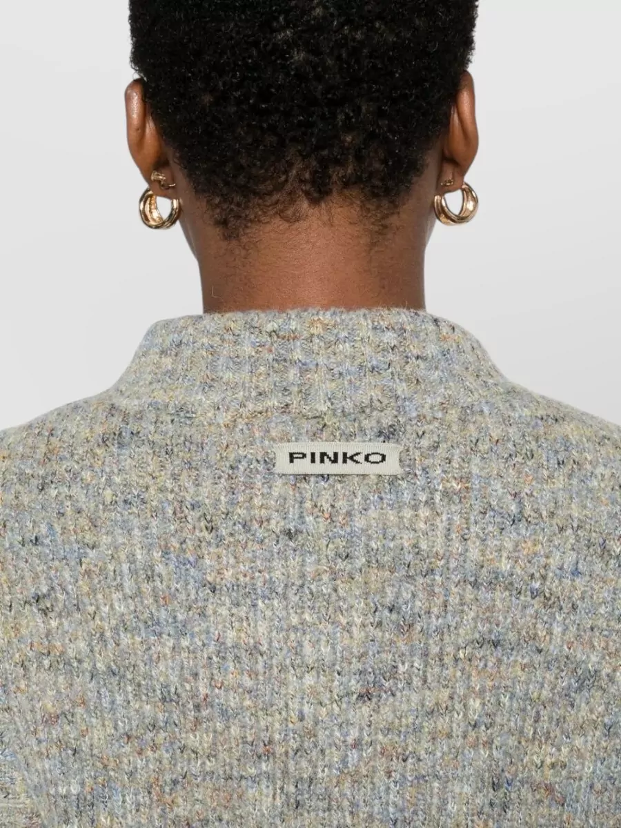 Pinko Ribbed High Neck Sweatshirt