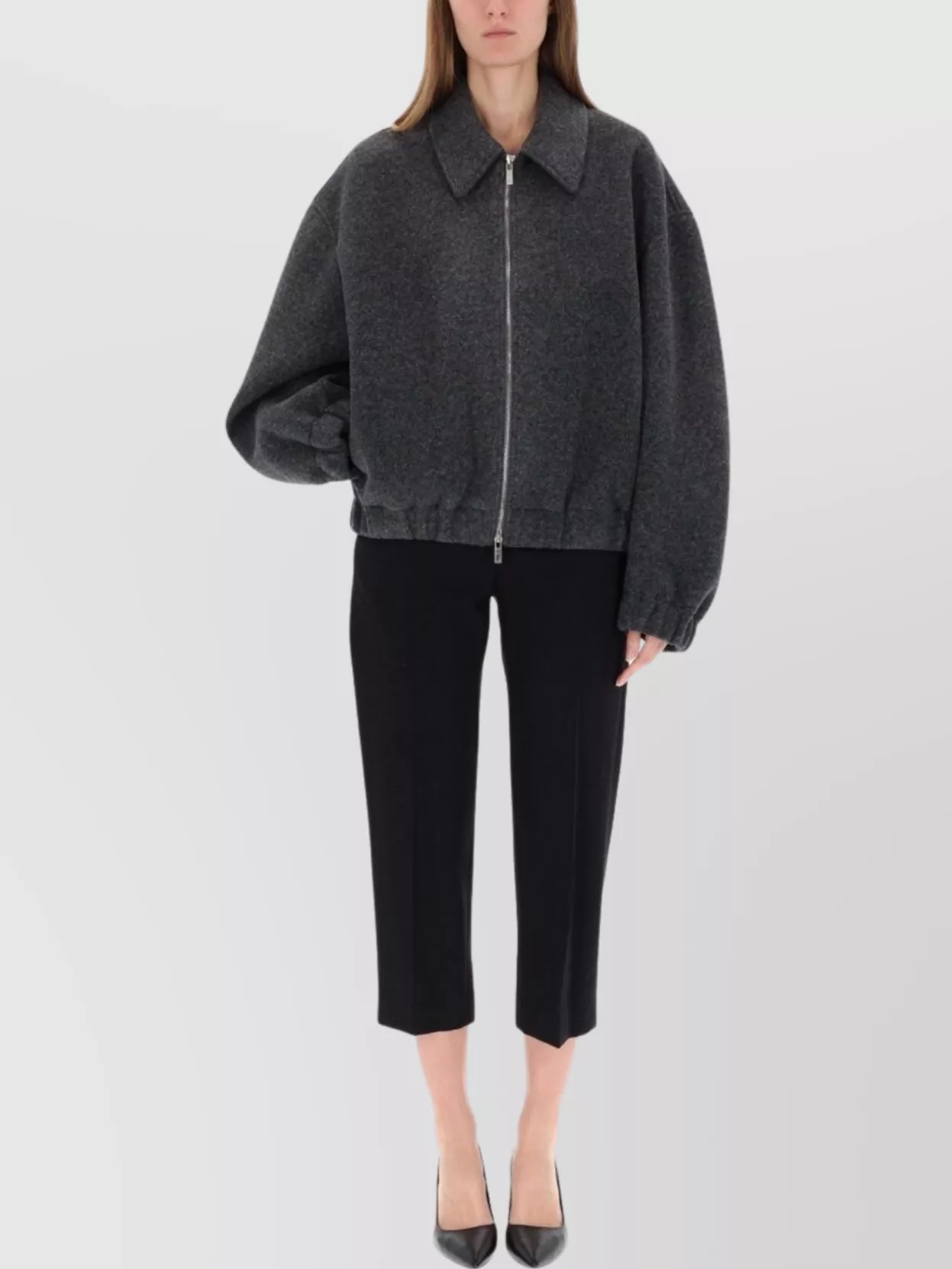 Helmut Lang Long Sleeve Bomber Jacket With Elastic Hem