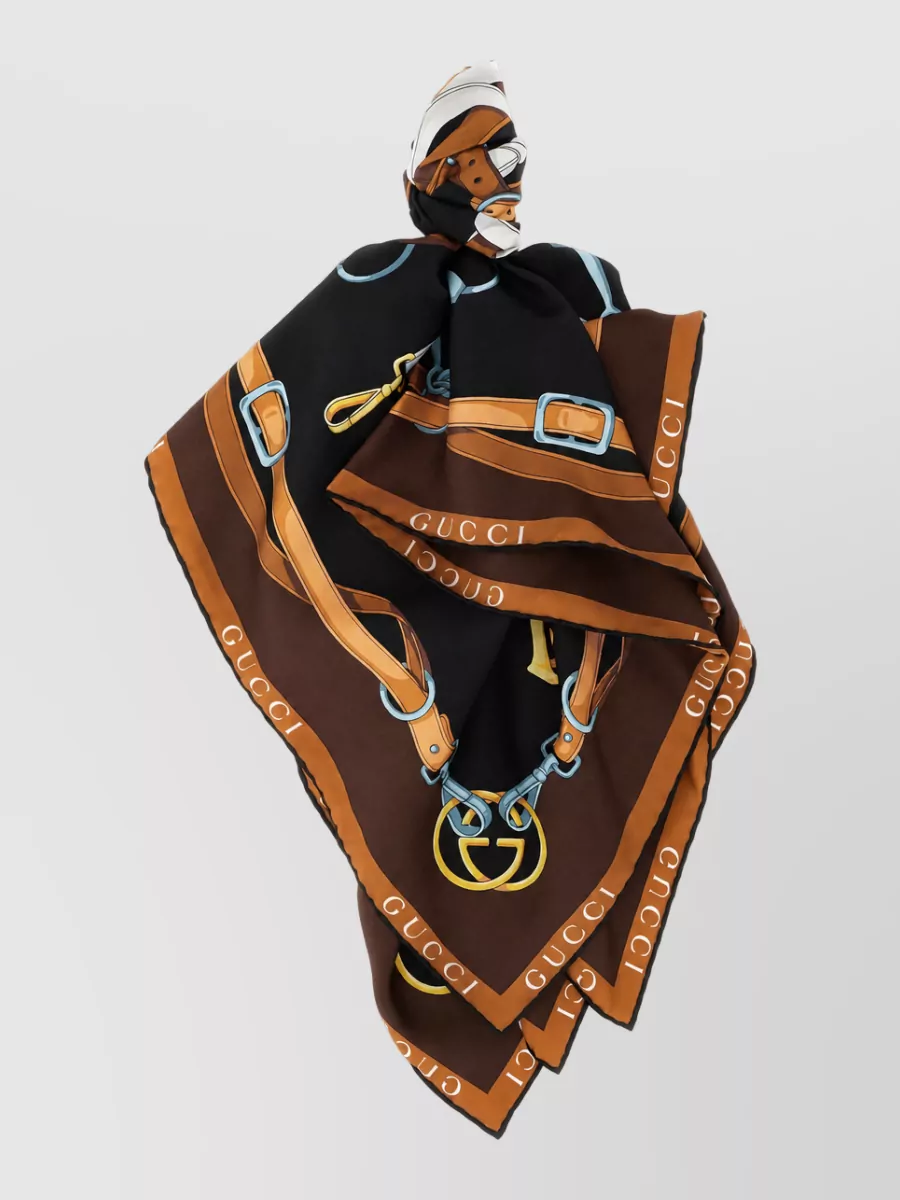 Gucci silk printed square scarf