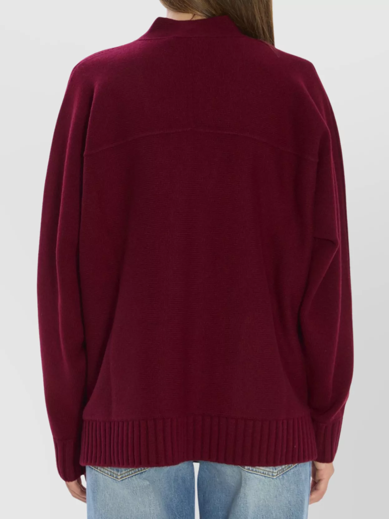 Gucci Women Wool And Cashmere V-necked Cardigan In Red