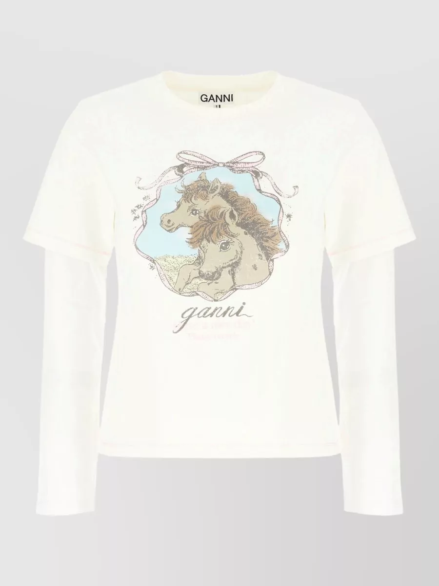 Ganni cotton t-shirt
