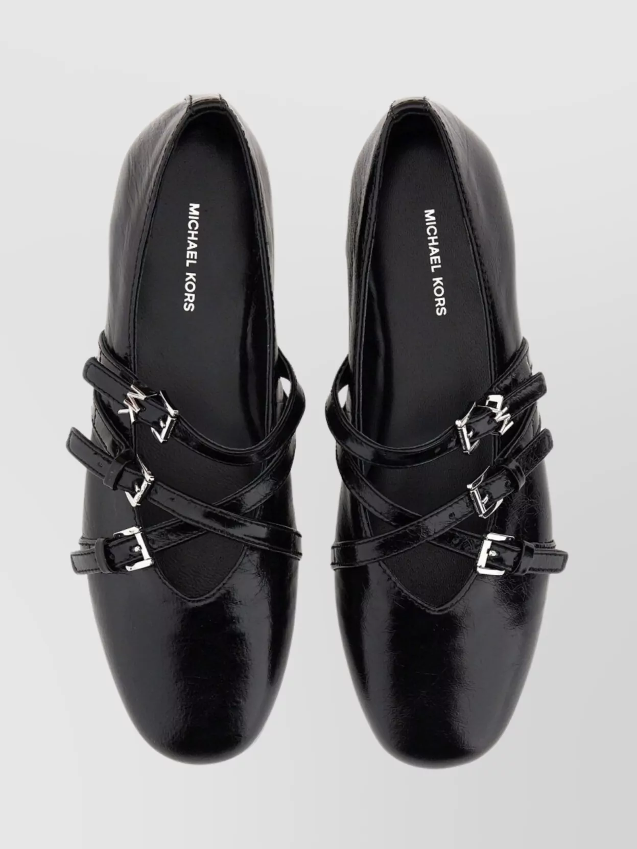 Michael Kors Flex Straps Glossy Ballerina Shoes
