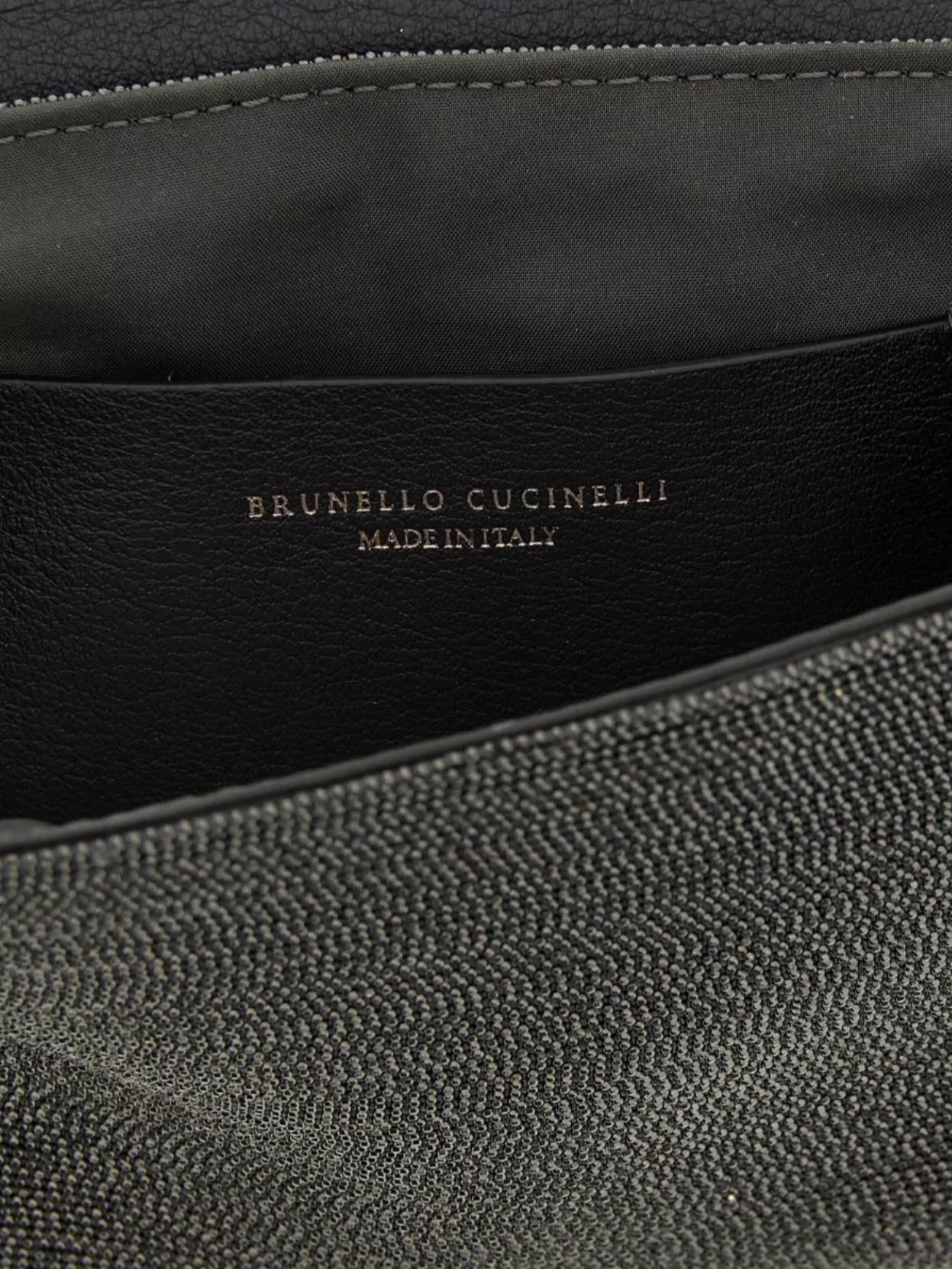 Brunello Cucinelli Textured Clutch Bag Adjustable Strap