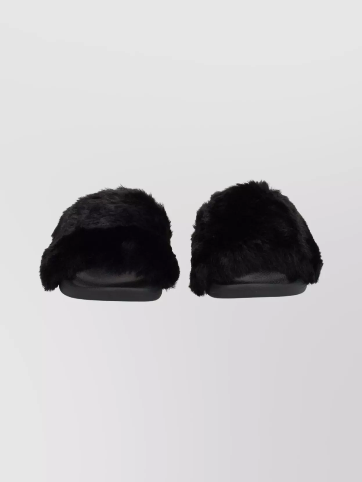 Versace Jeans Couture Faux Fur Strap Flat Sandals Open Toe