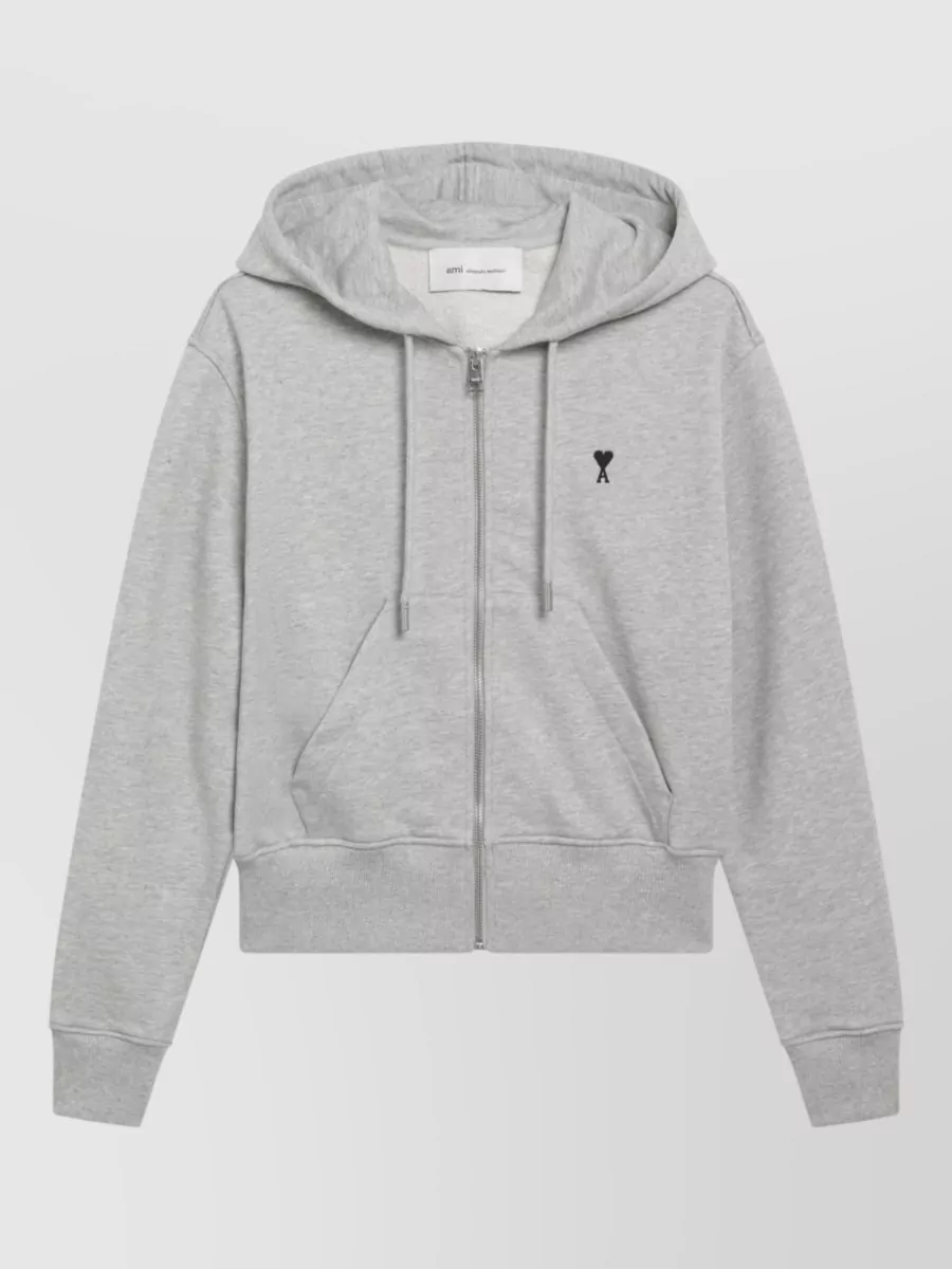 Ami Paris cotton zip-up hoodie