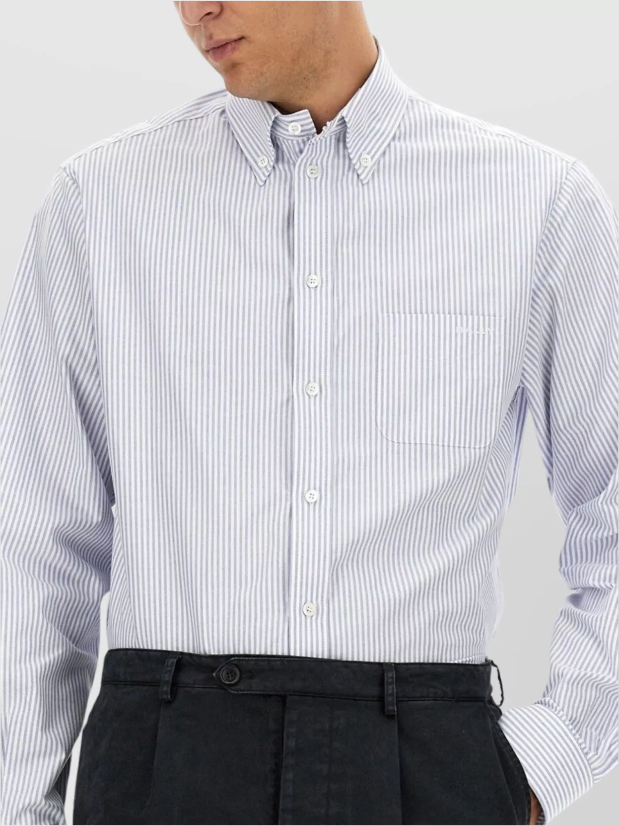 Bally Striped Shirt Featuring Logo Pocket