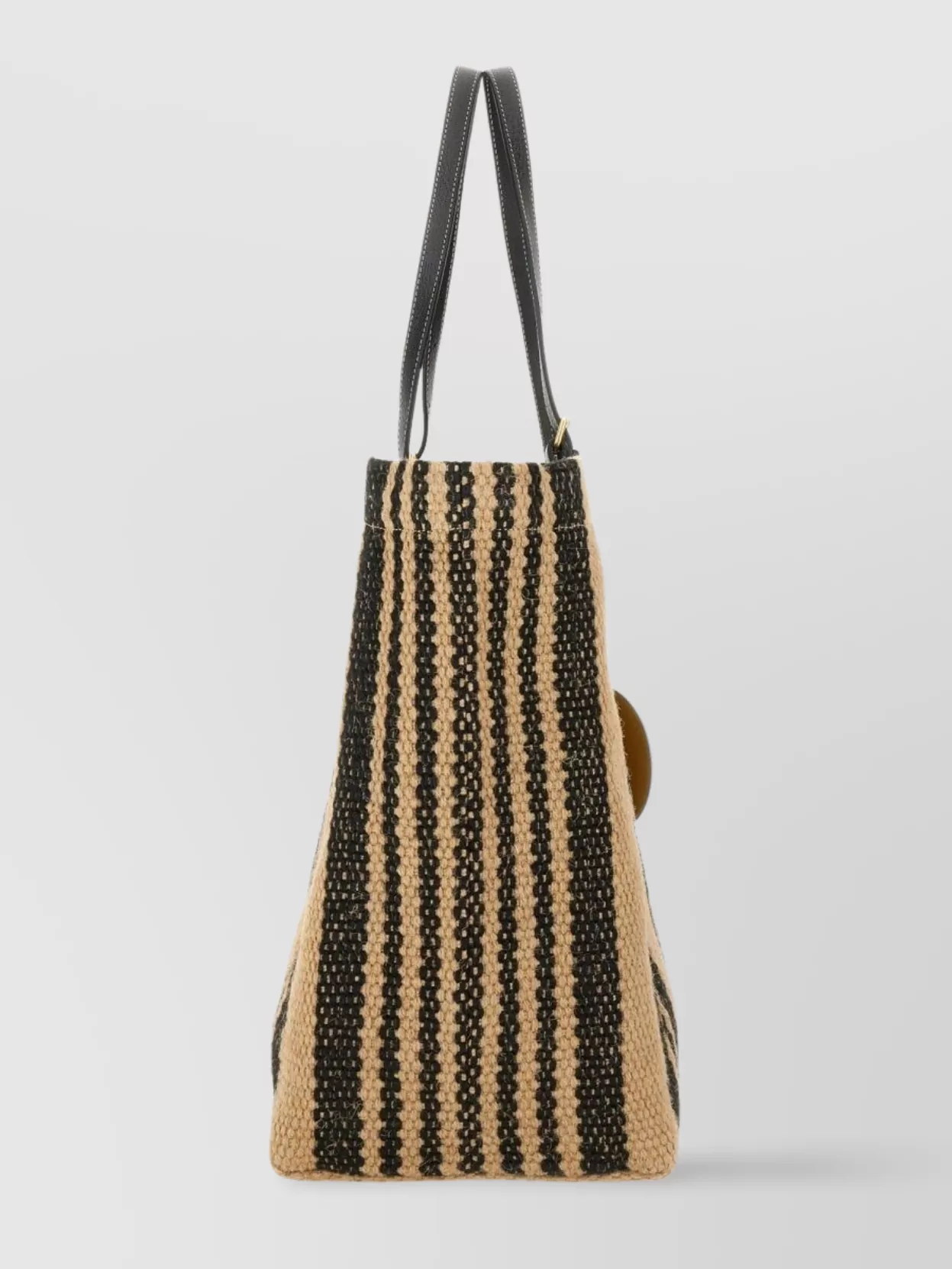 Shop Anya Hindmarch Logo Striped Woven Tote Bag