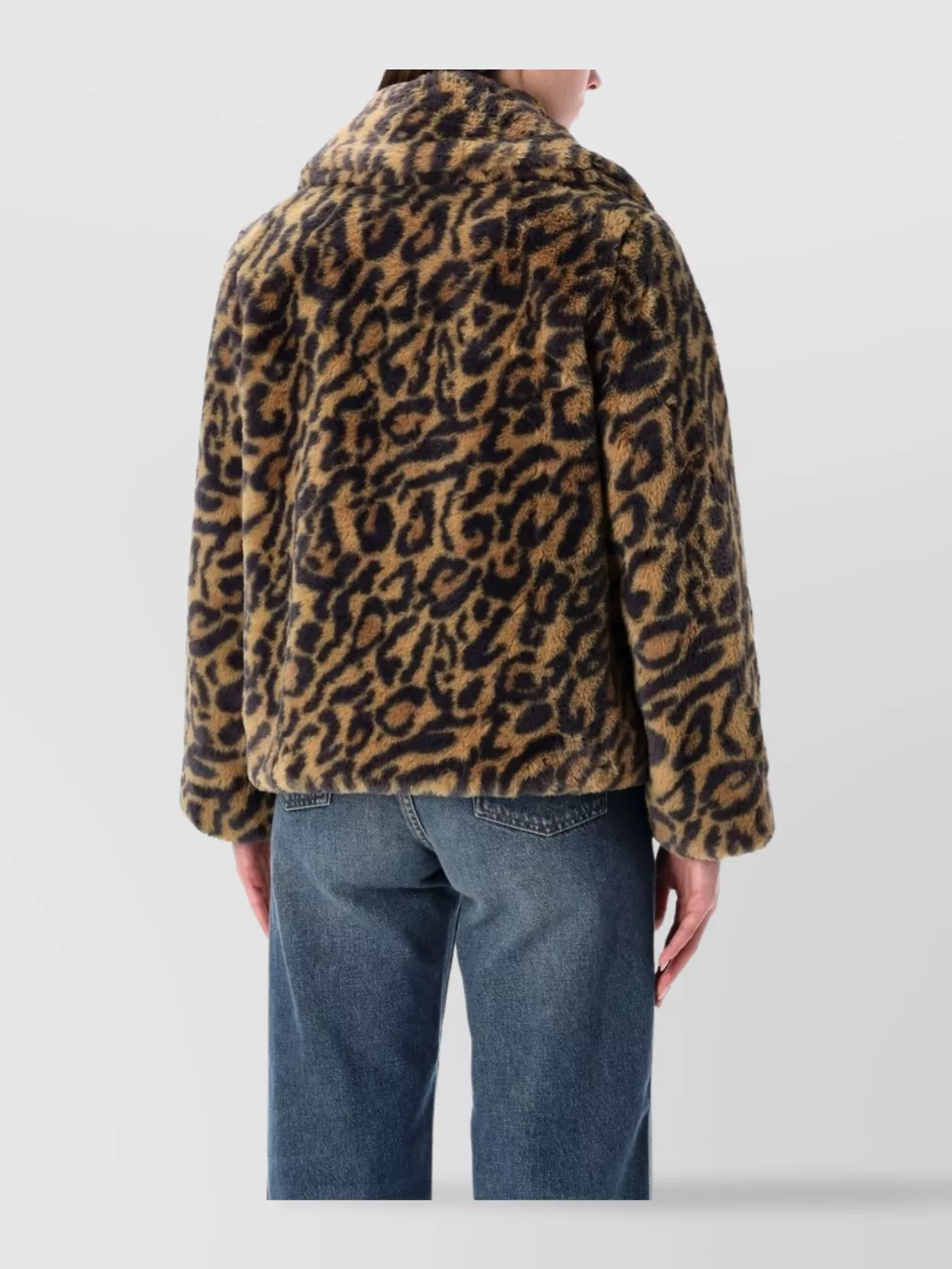 Apc A.p.c. Leopard-print Faux Fur Johanna Coat A.p.c In Brown