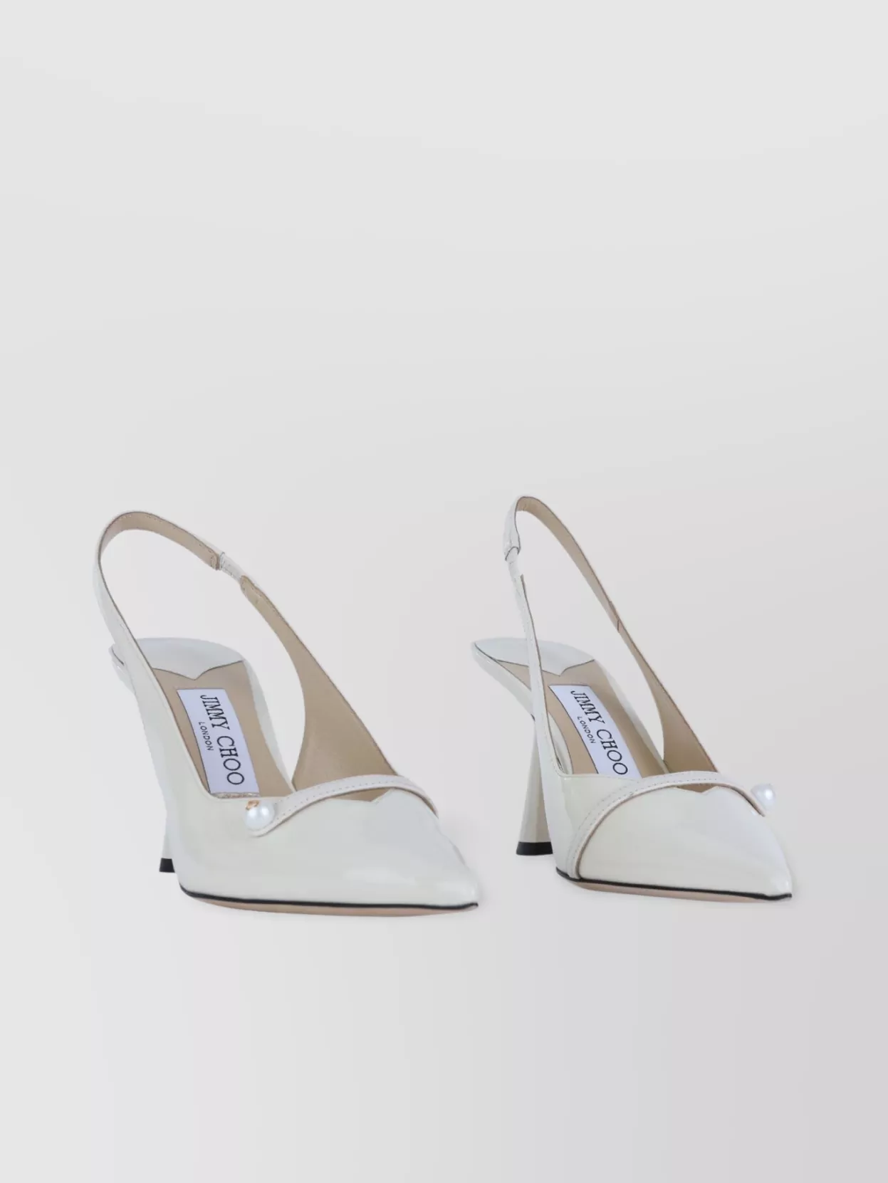 Jimmy Choo 85mm Pearl-embellished Slingback Pumps