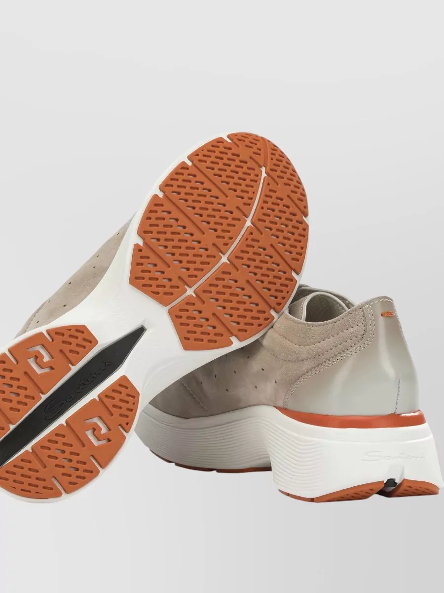 Santoni Leather High Sneakers