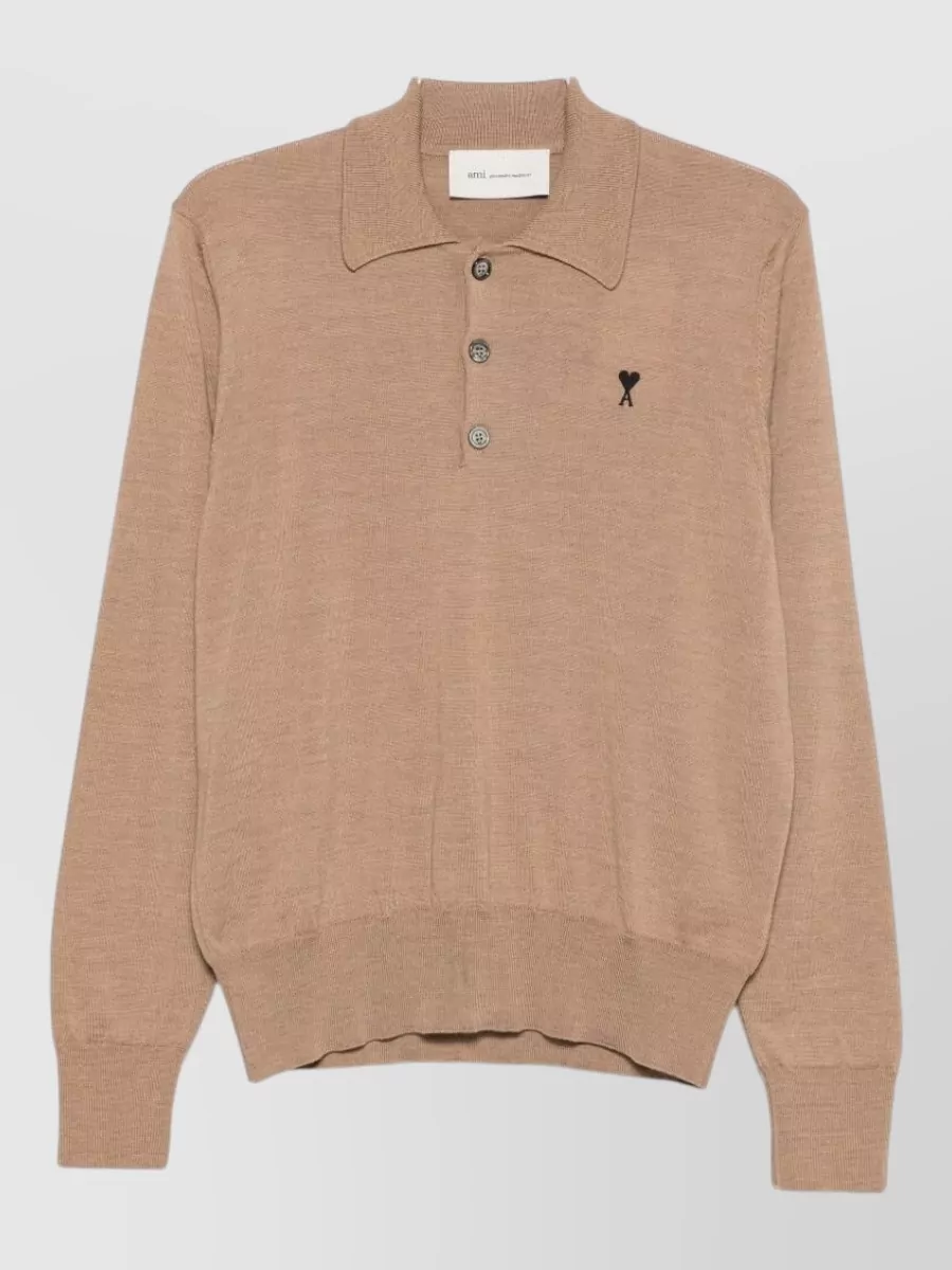 Ami Paris wool polo sweater