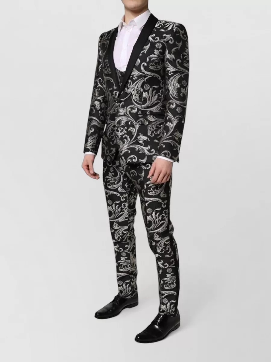 Dolce&Gabbana Jacquard Three Piece Suit