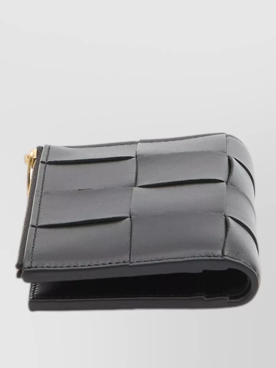 Bottega Veneta Cassette Leather Bifold Wallet Gold Hardware