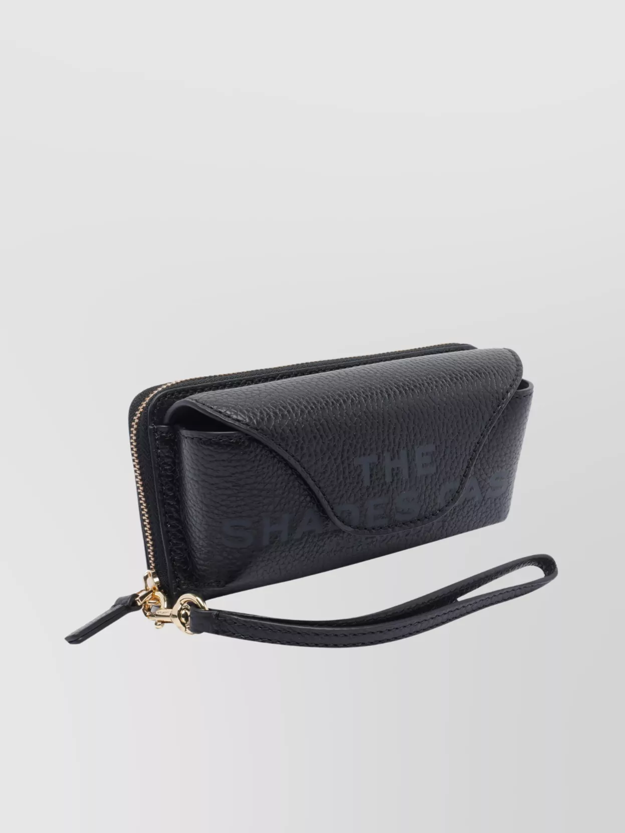 Marc Jacobs Leather Textured Glasses Case With Wrist Strap