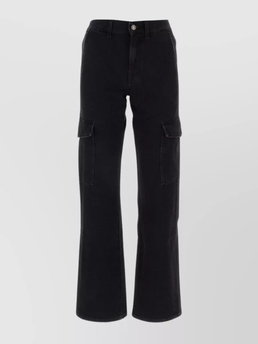 7 FOR ALL MANKIND CARGO WIDE-LEG DENIM TROUSERS