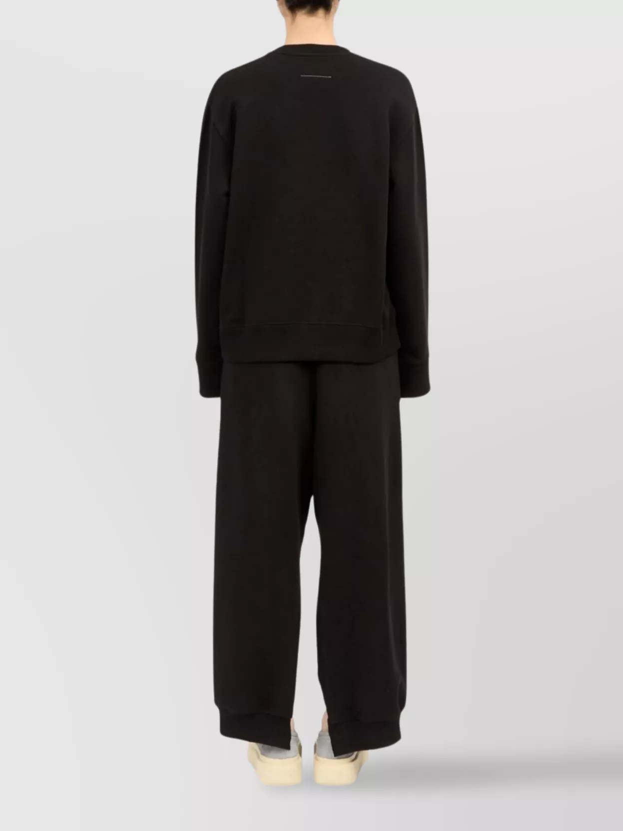 Mm6 Maison Margiela Logo Appliqué Cotton Sweatshirt