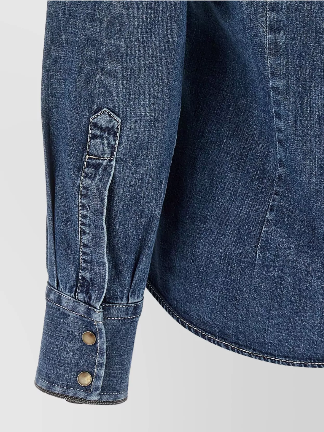 Brunello Cucinelli Denim Shirt With Long Sleeves And Chest Pockets